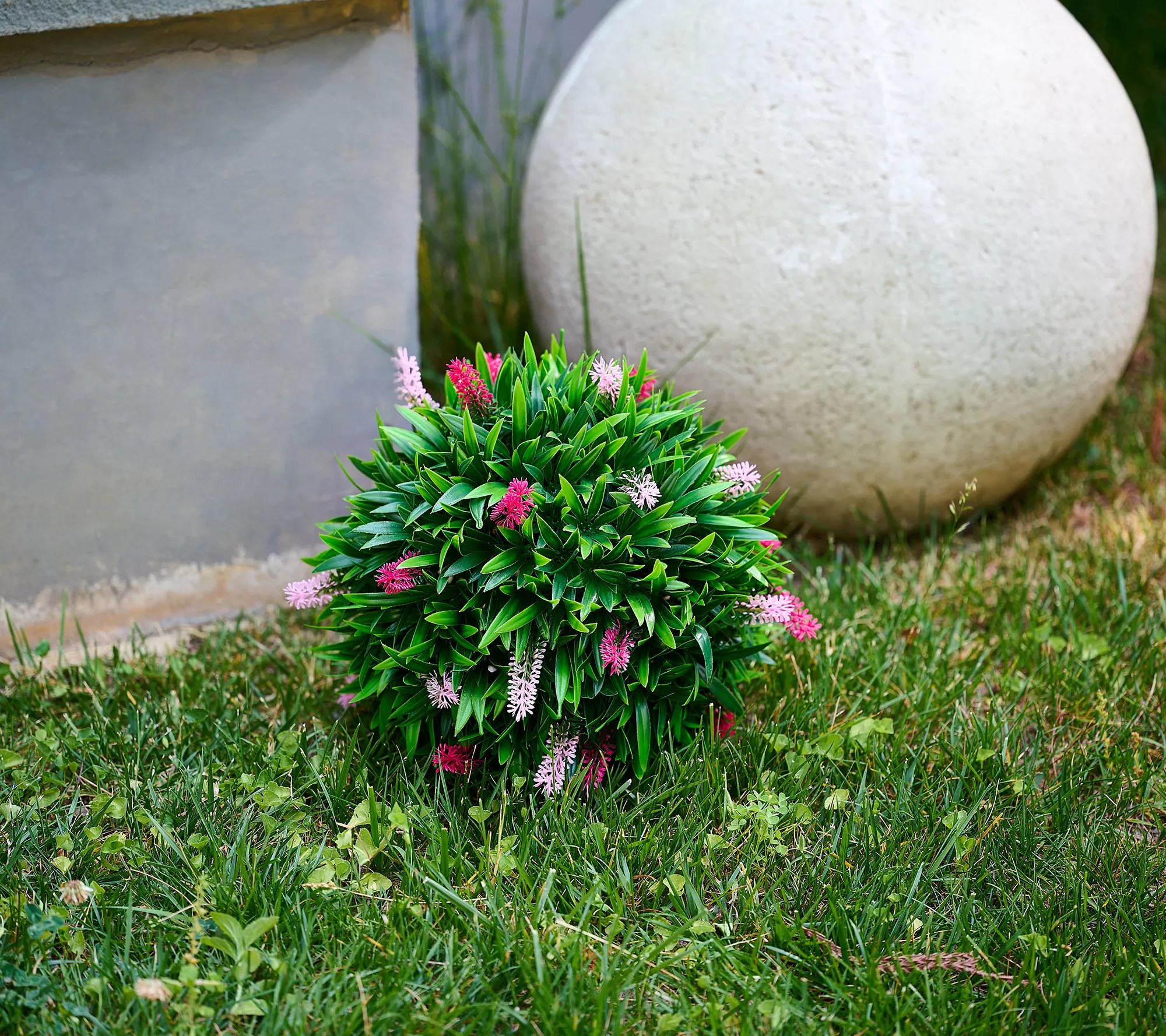 Wicker Park 13" Faux Lavender Outdoor Safe Garden Sphere