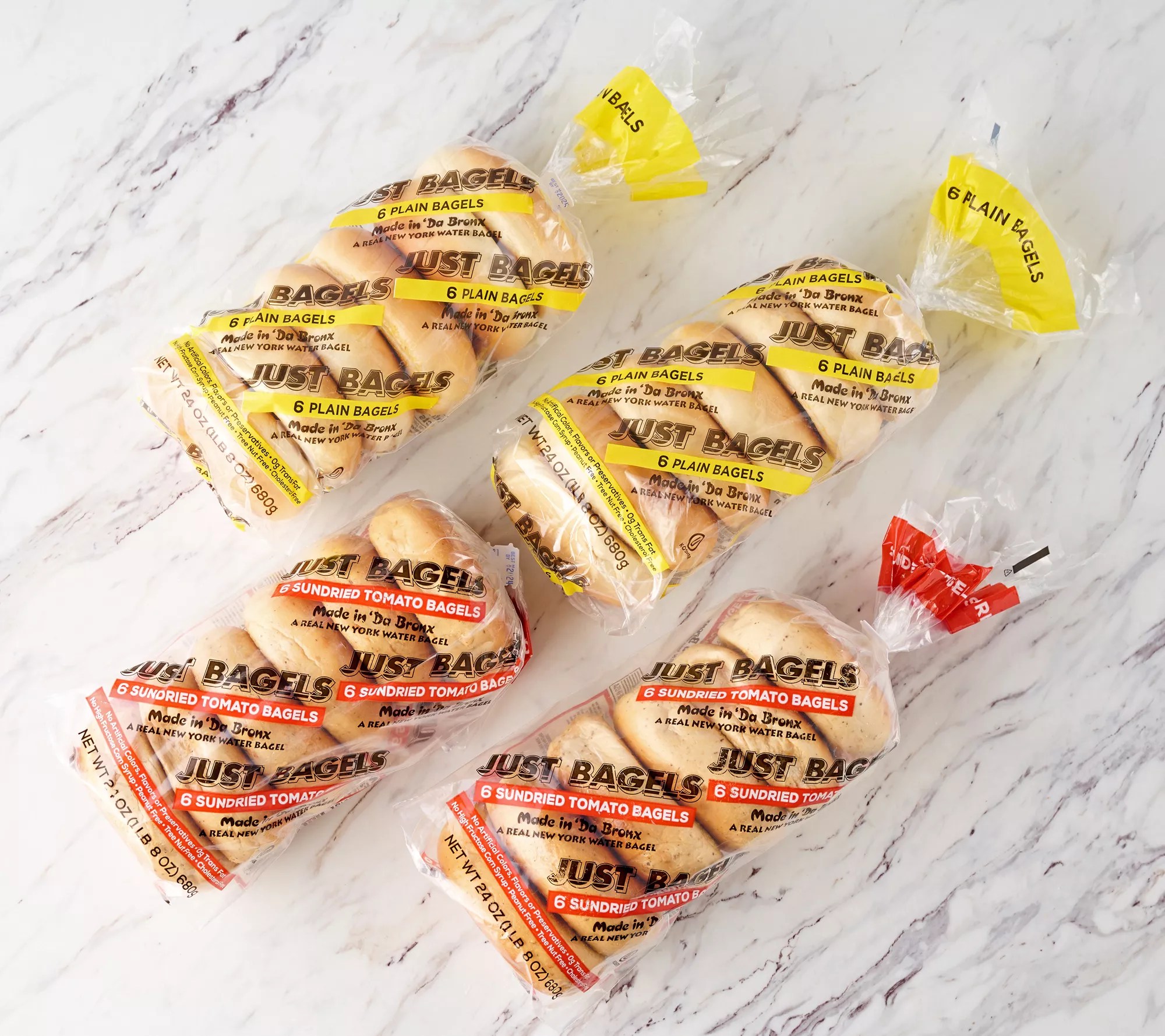 Just Bagels (24) 4oz NYC Bagels in Choice of Flavors