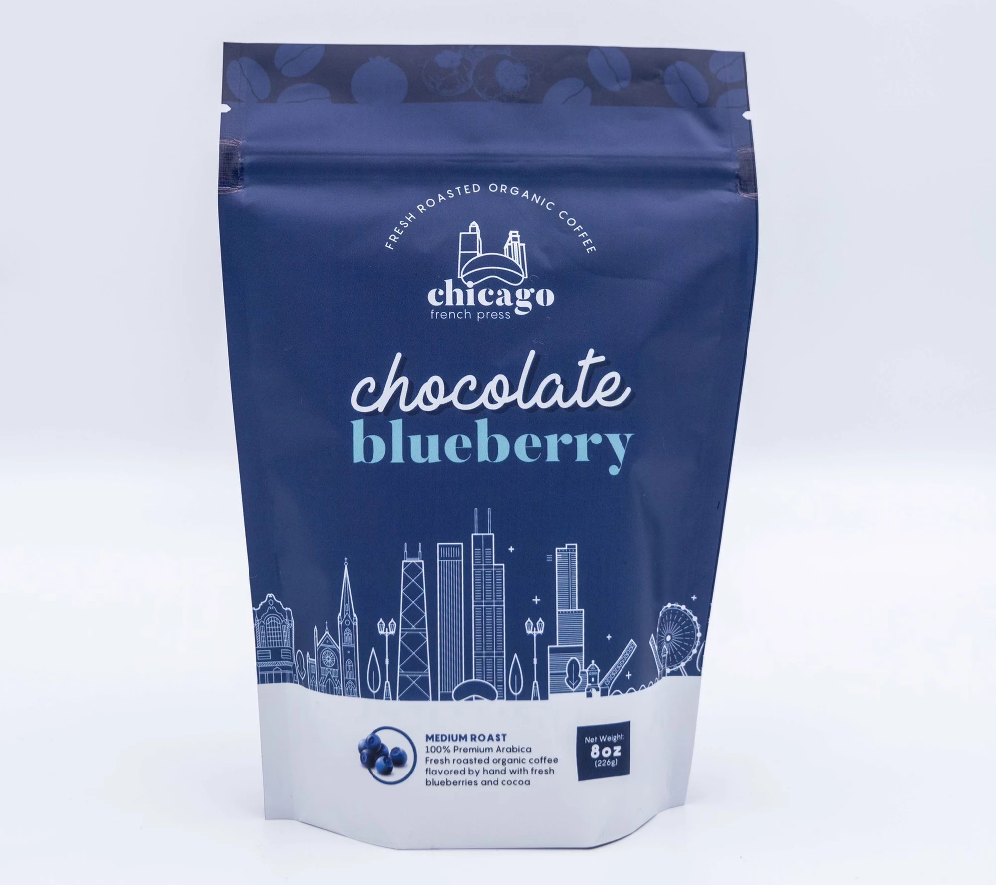 Chicago French Press Chocolate Blueberry 8oz Coffee