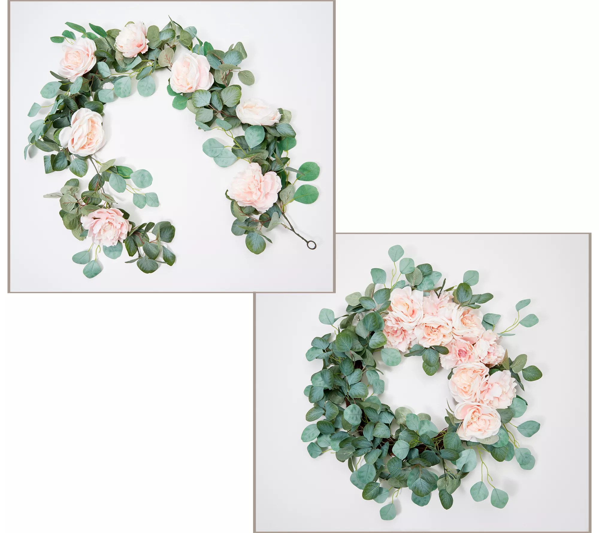Wicker Park Indoor/Outdoor Eucalyptus and Floral Wreath/Garland
