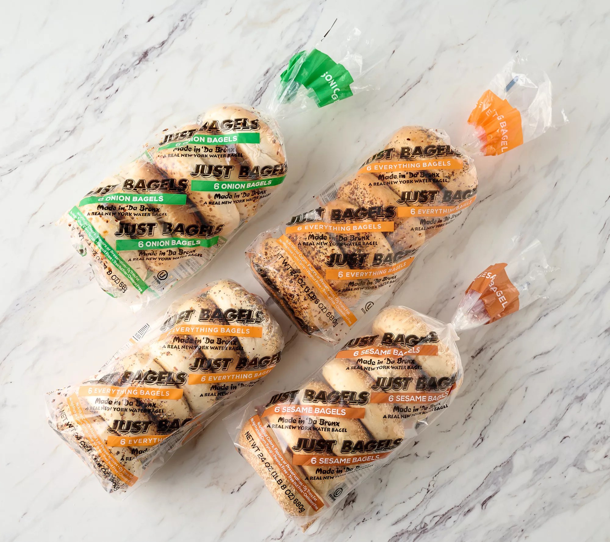 Just Bagels (24) 4oz NYC Kettle Boiled Bagel Sampler