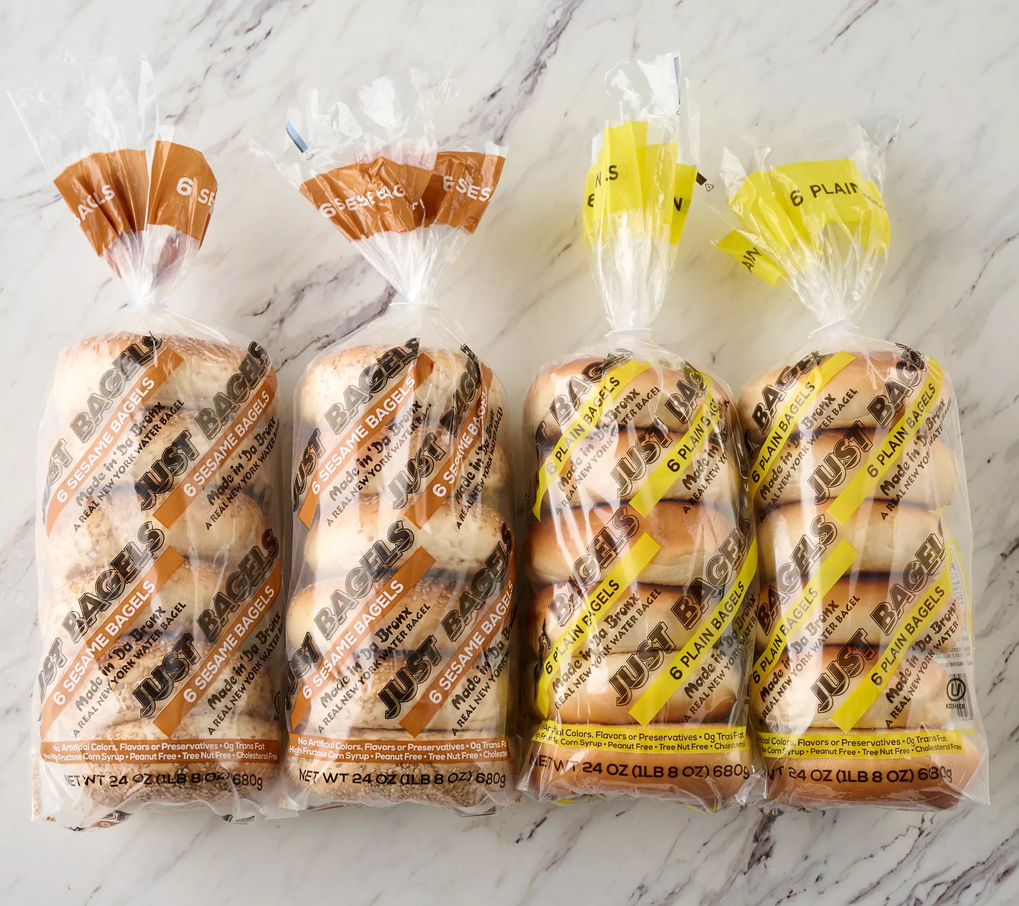 Just Bagels (24) 4 oz NYC Sesame Bagel Assortment