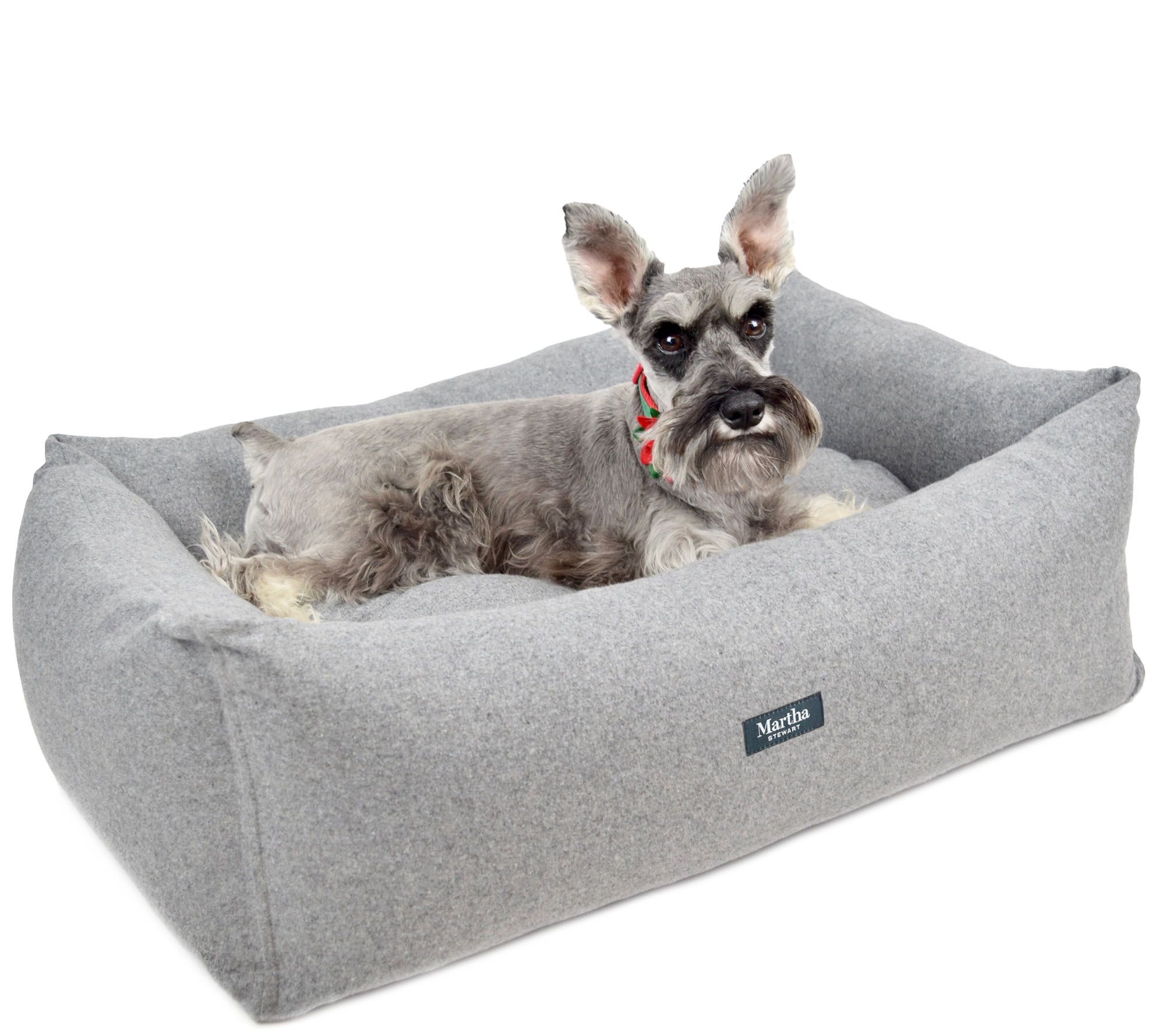 Martha Stewart 37" x 29" Tweed Bolster Pet Bed
