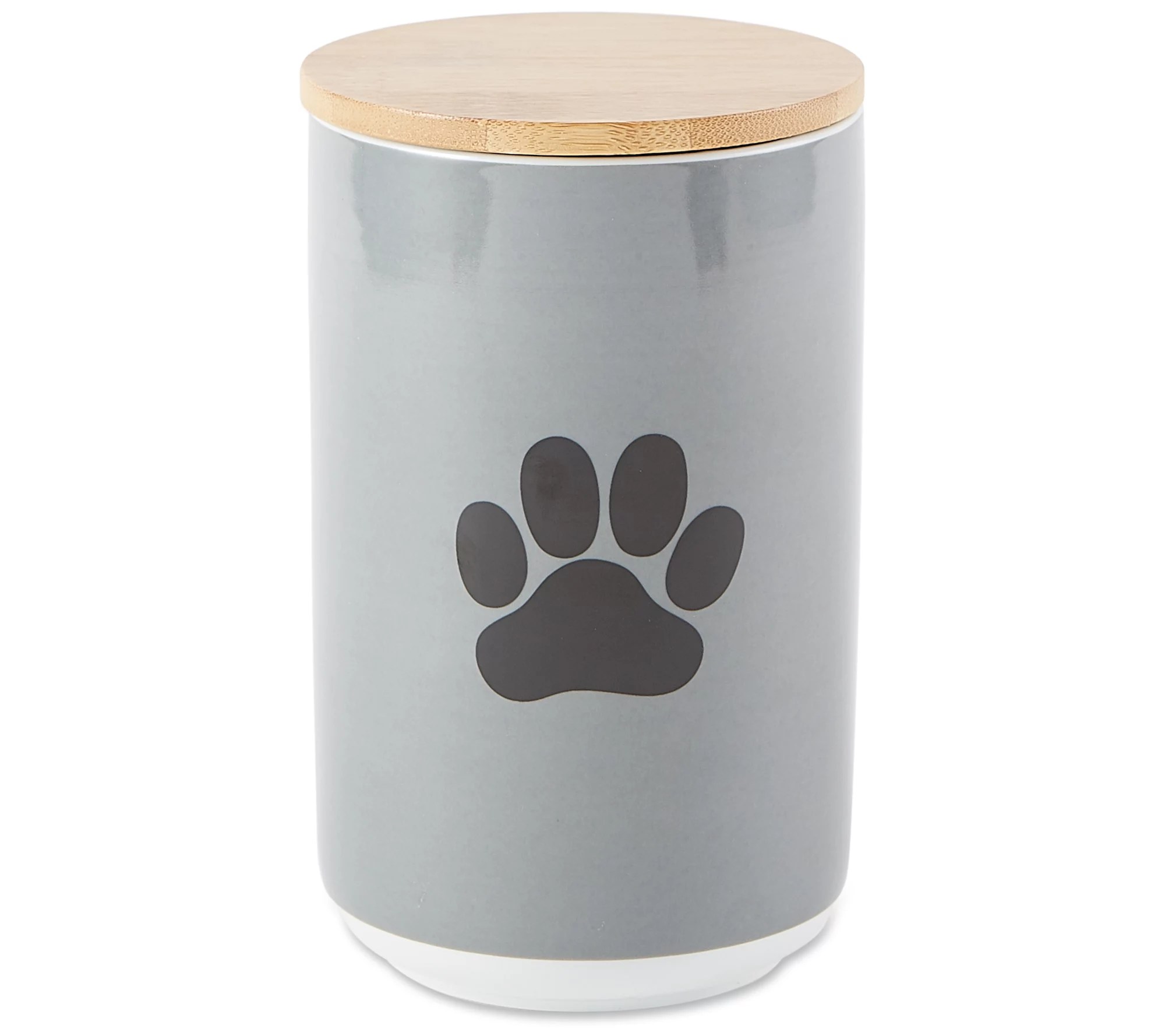 Design Imports Black Paw Print Ceramic Treat Canister