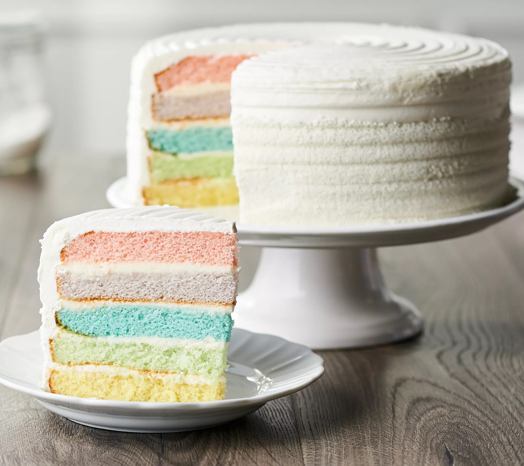 David's Cookies 10" 7lb Pastel Rainbow Layer Cake