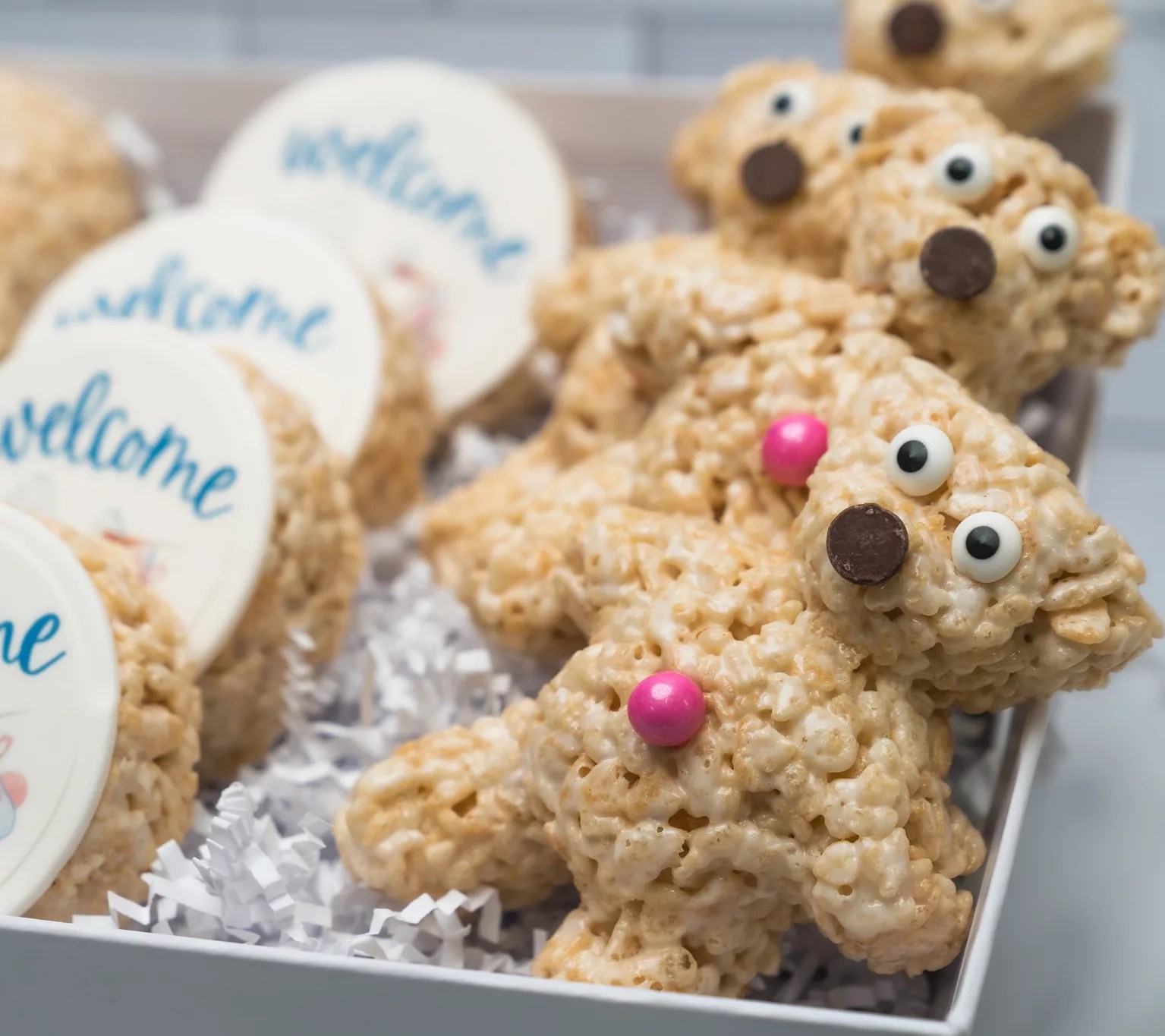 Creative Crispies 12 Piece Baby Pink Gift Basket