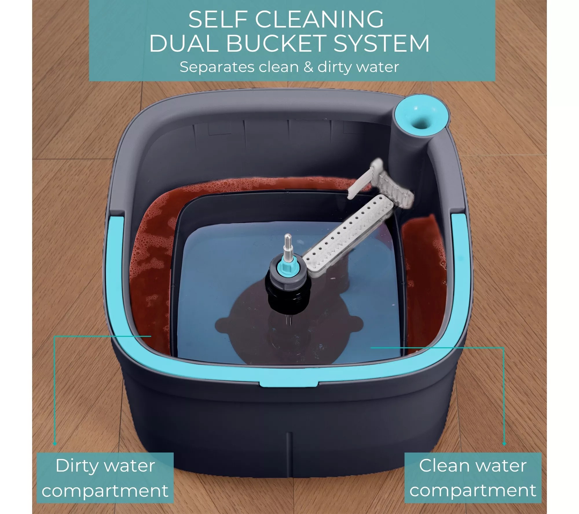 True & Tidy SPIN-800 TrueClean Mop and Bucket Sstem - QVC.com
