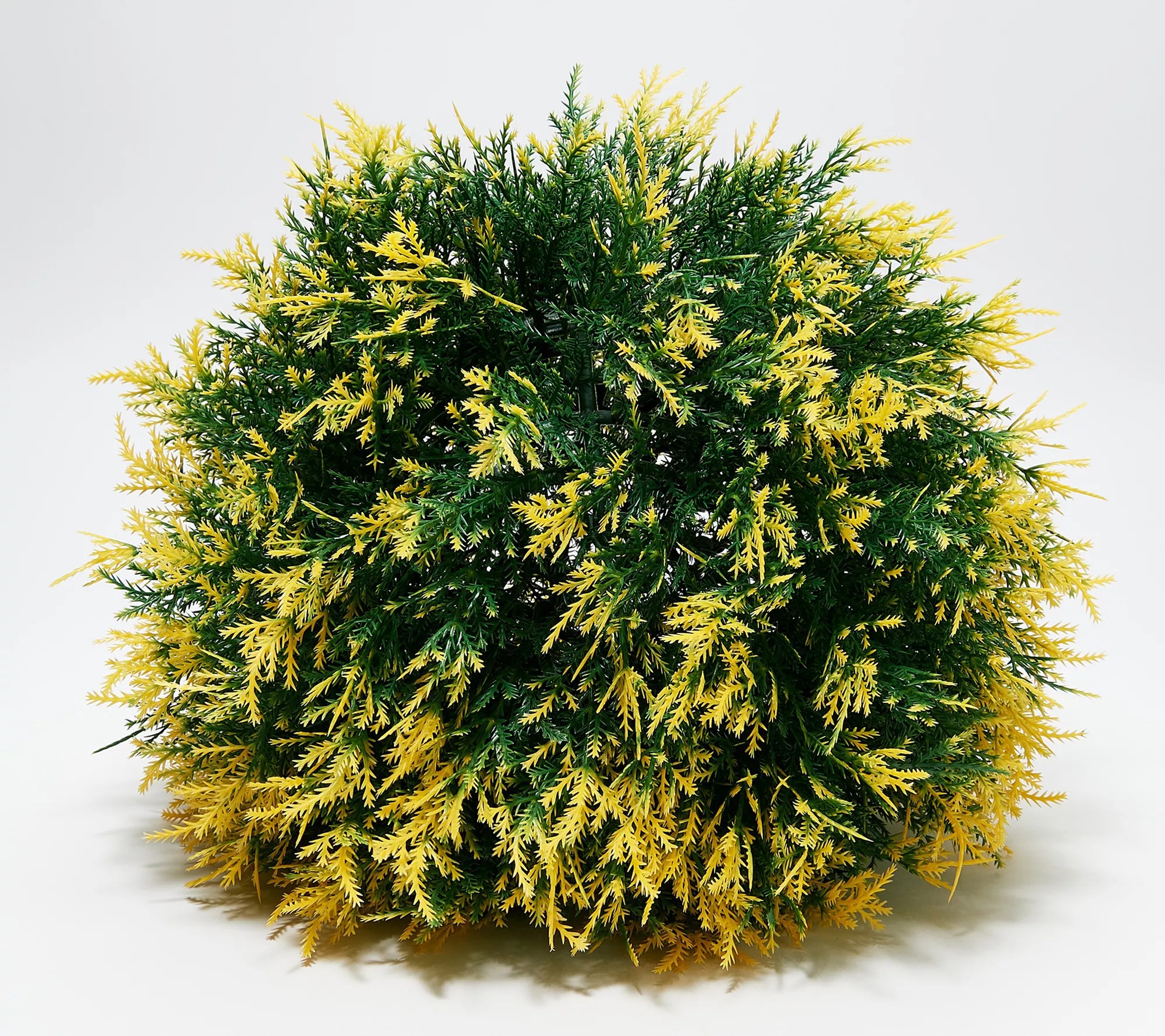 Wicker Park Set of 2 Indoor/Outdoor 15" Faux Cedar Garden Spheres