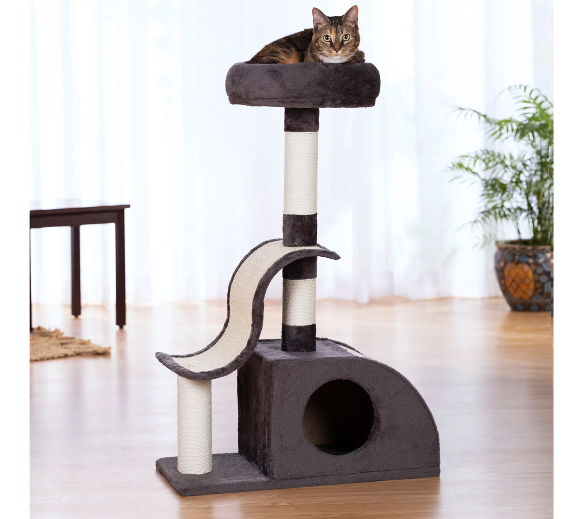 Prevue Pet Products Cool Wave Fun House Cat Tre e