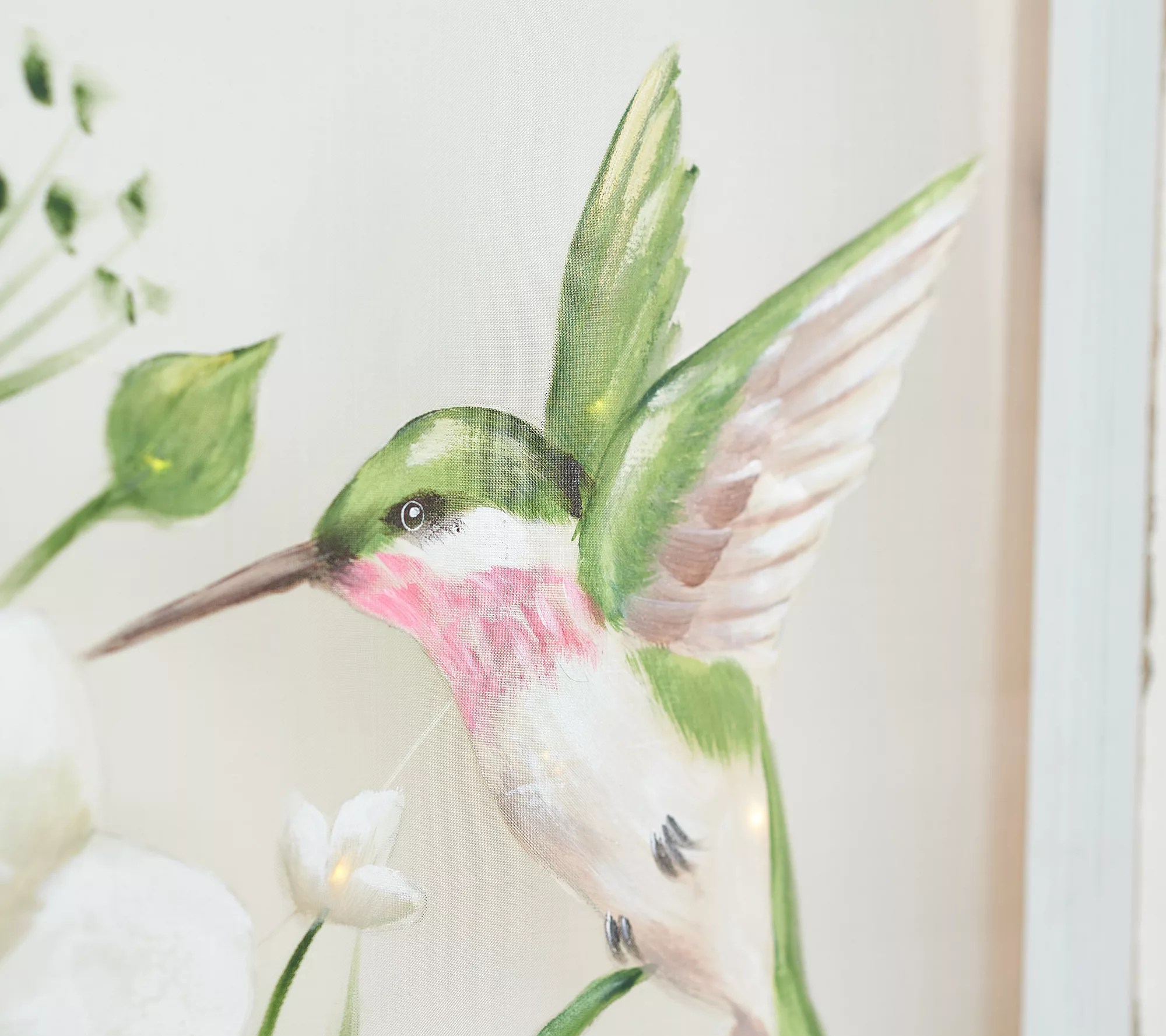 "As Is" Plow & Hearth LED Hand Painted Wall Decor with Wooden Frame