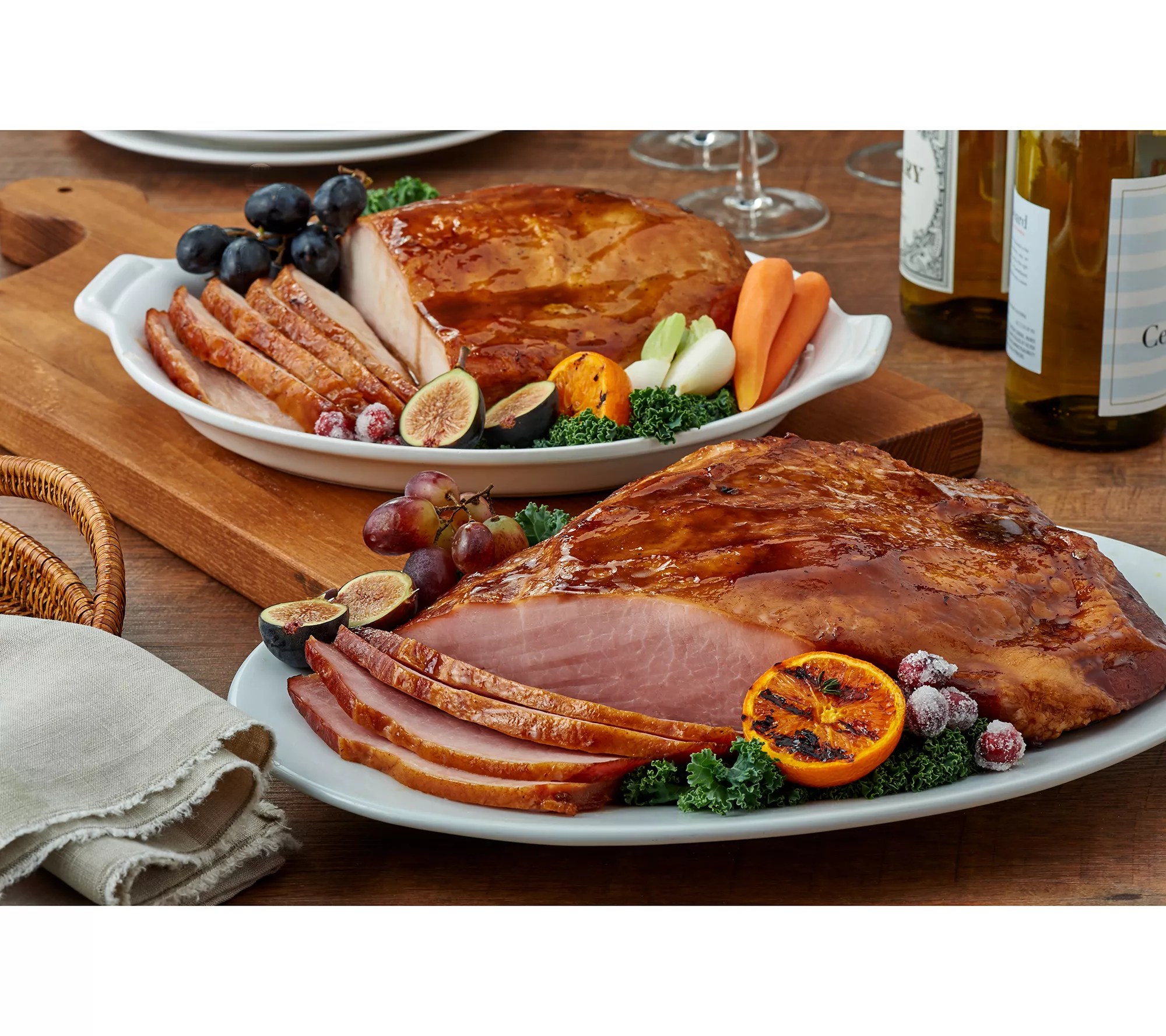 Corky's (2) 4.75lb Boneless Hams, Turkey Breasts or Combo