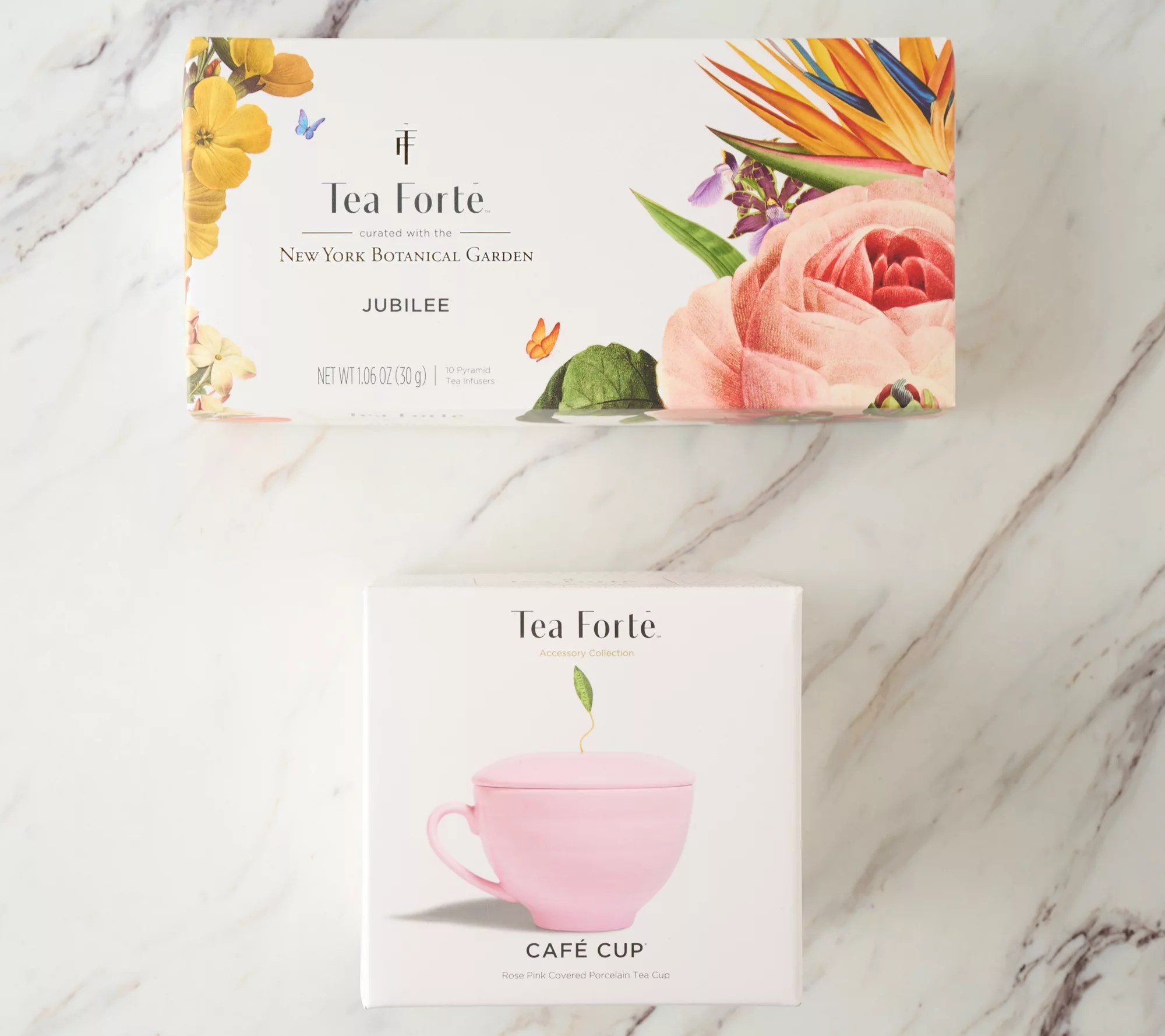 Tea Forte 10ct Jubilee Pyramid Tea Infusers w/ Cafe Tea Cup