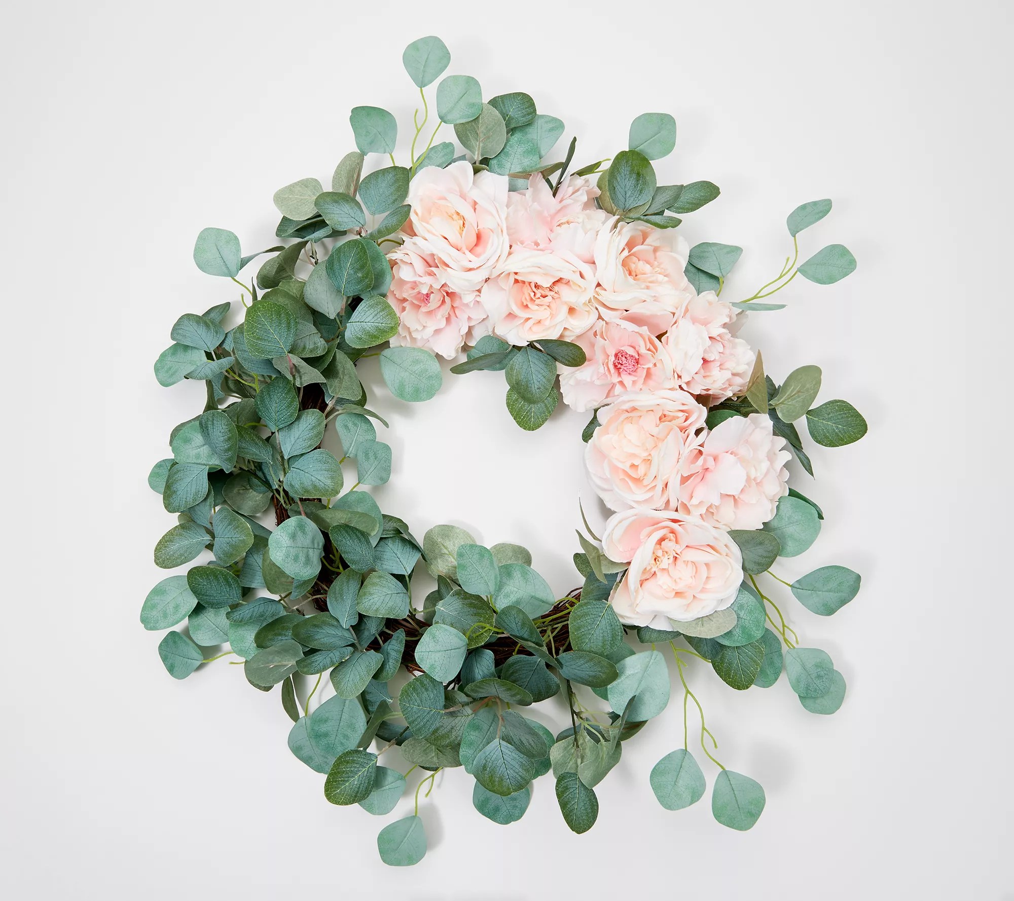 Wicker Park Indoor/Outdoor Eucalyptus and Floral Wreath