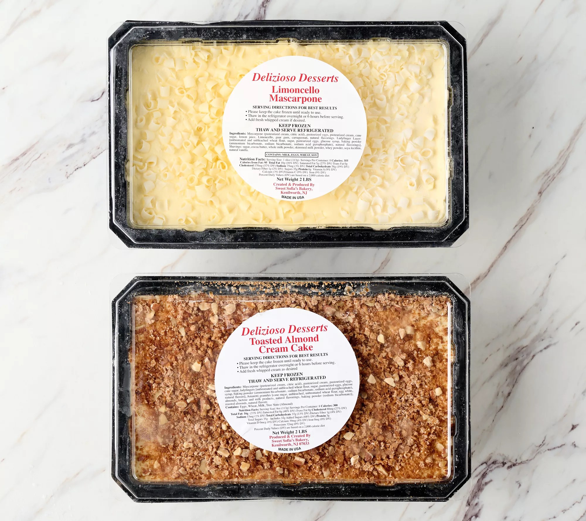 Delizioso Desserts (2) 2lb Italian Dessert Trays