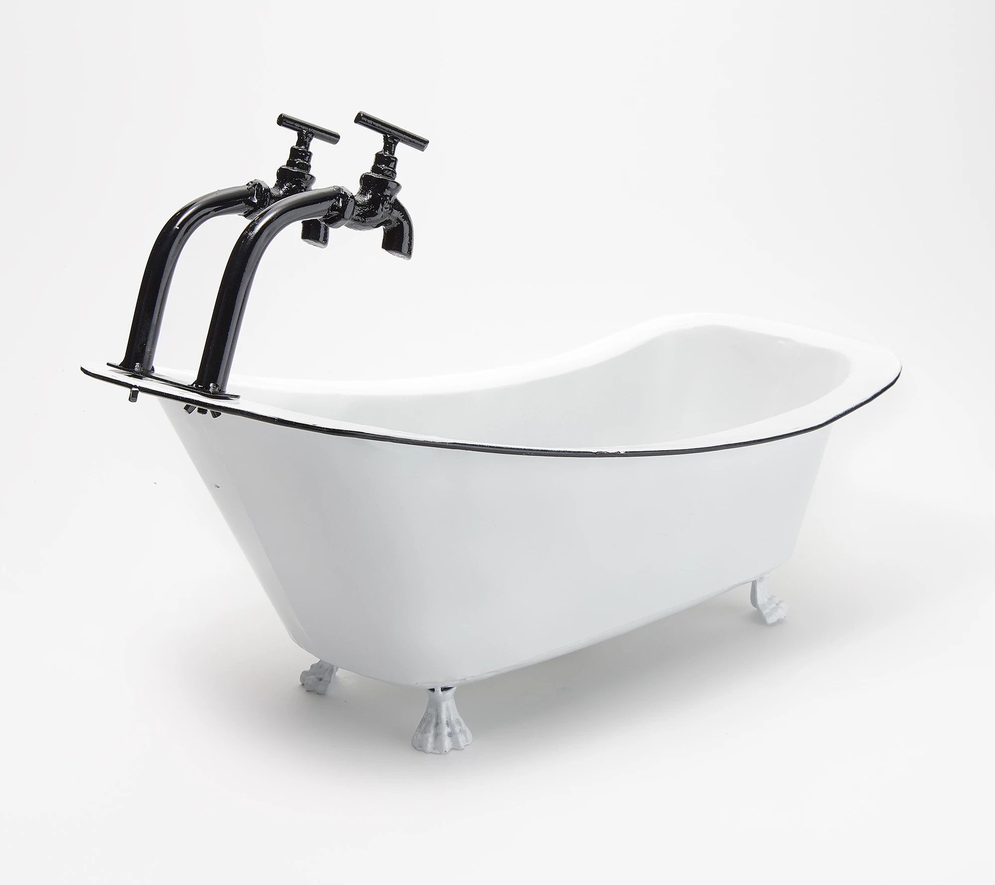 Barbara King 16" Rustic Antique Metal Bathtub Planter