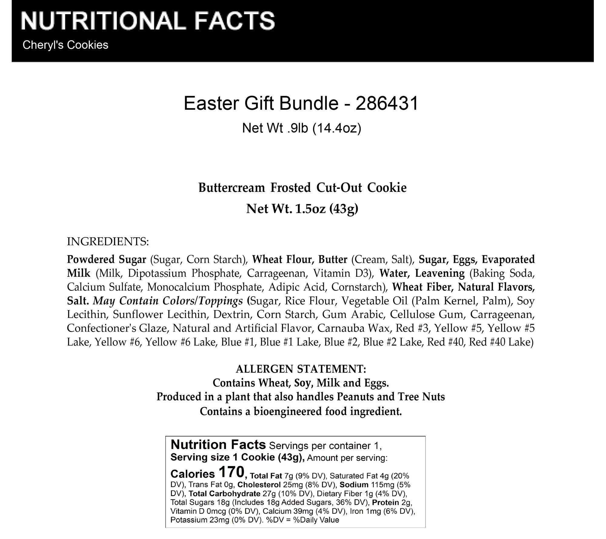 Cheryl's Cookies 16Piece Easter Gift Bundle w/Assorted Treats