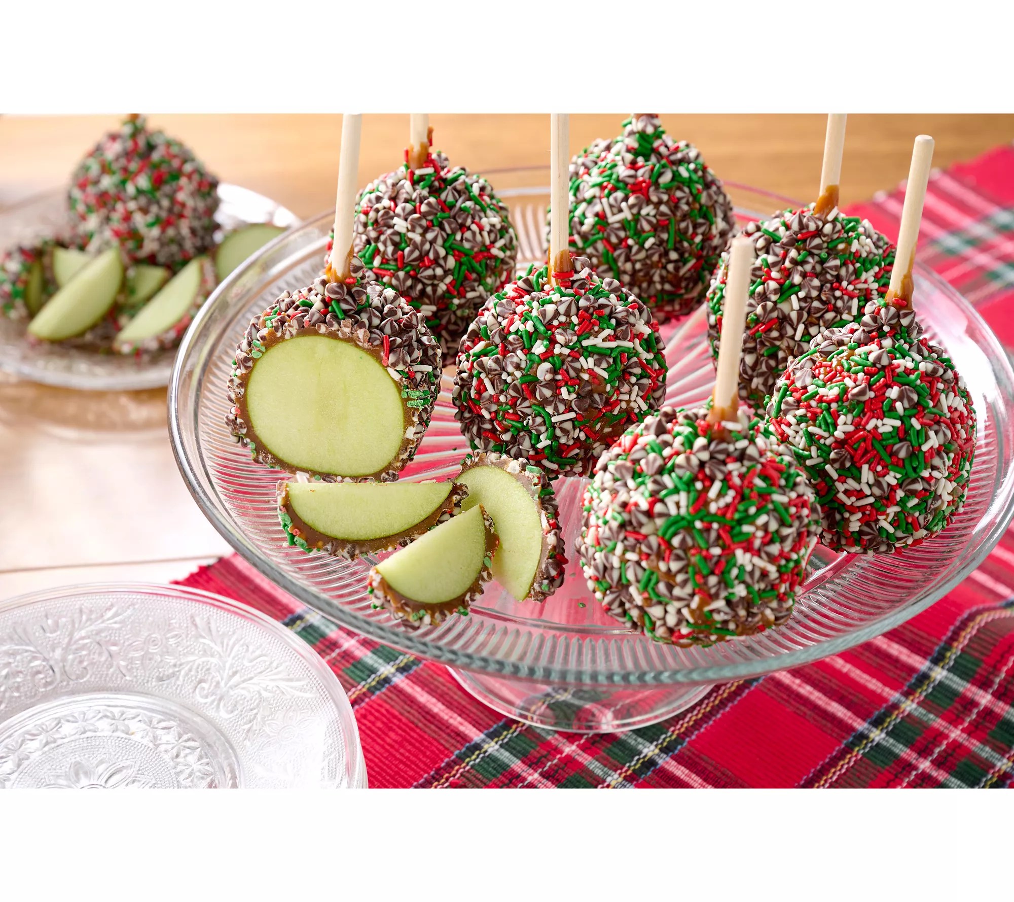Mrs.Prindable's 14 Piece Individual Size Holiday Swirl Caramel Apples