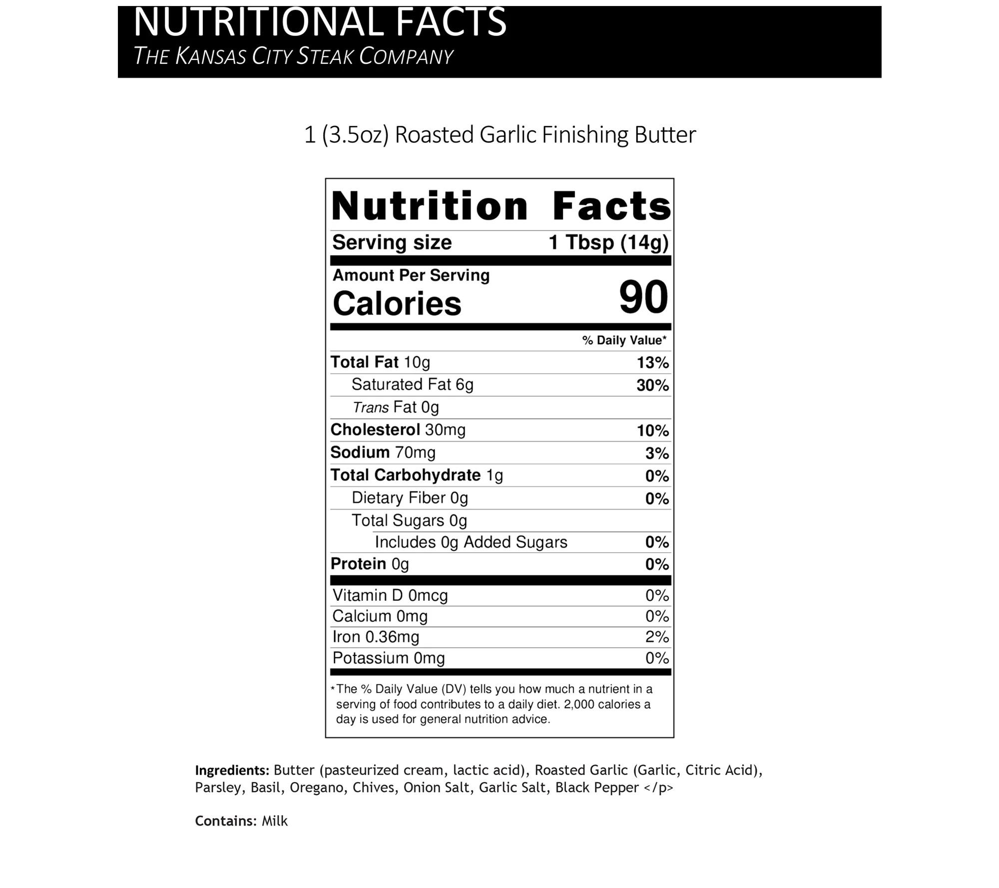 Kansas City (4) 16oz BoneIn Strip Steaks & 3.5oz Roasted Garlic Butter