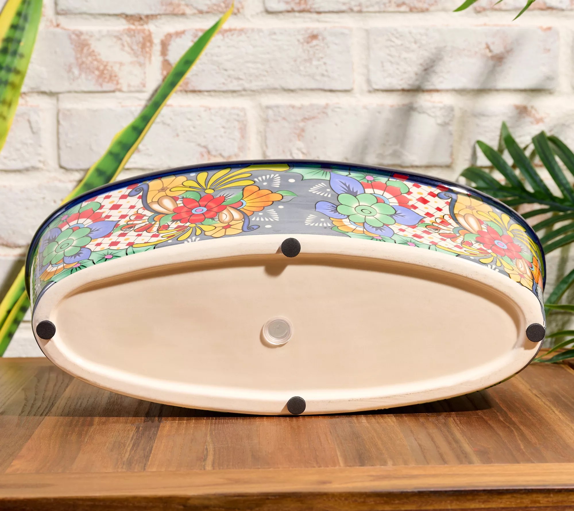 Marigold Ceramic Talavera Inspired Flower Pot