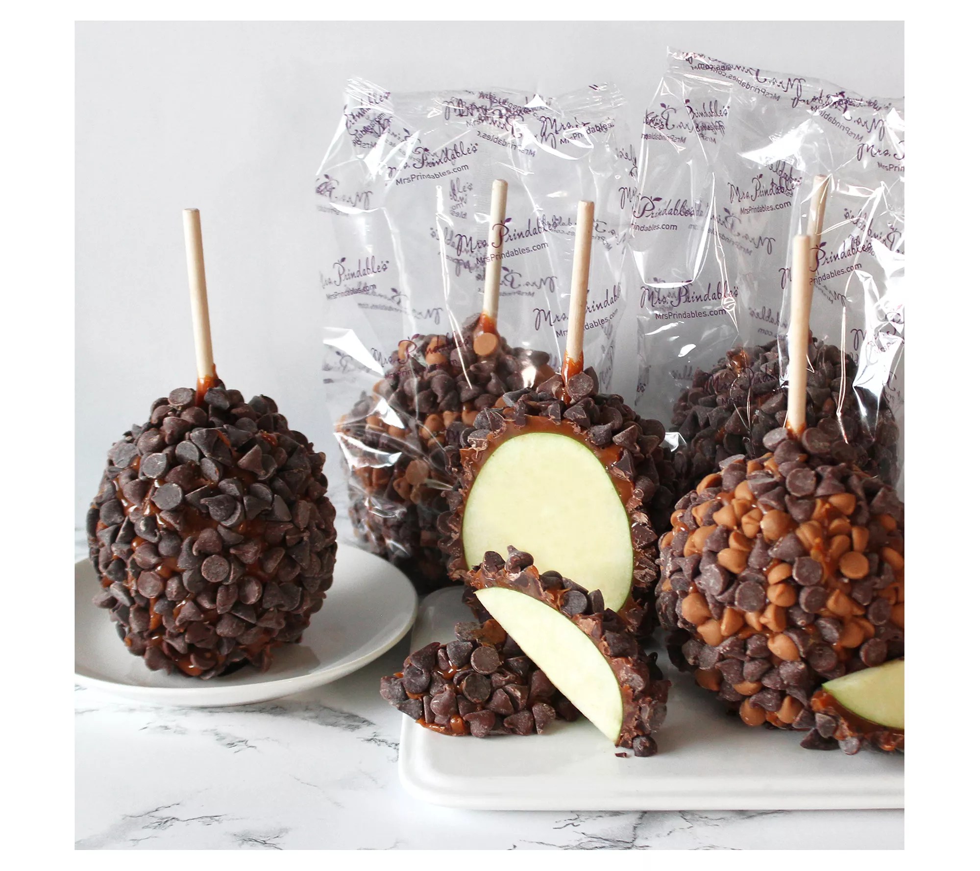 Mrs. Prindables 5pc Large Chocolate Lovers Apple Assortment