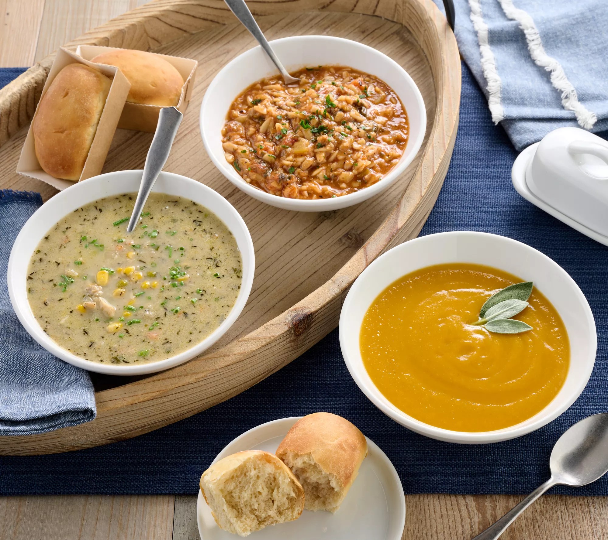 Jane Foodie (3) 16oz Soup Sampler w/ (3) 3oz Bread Loaves