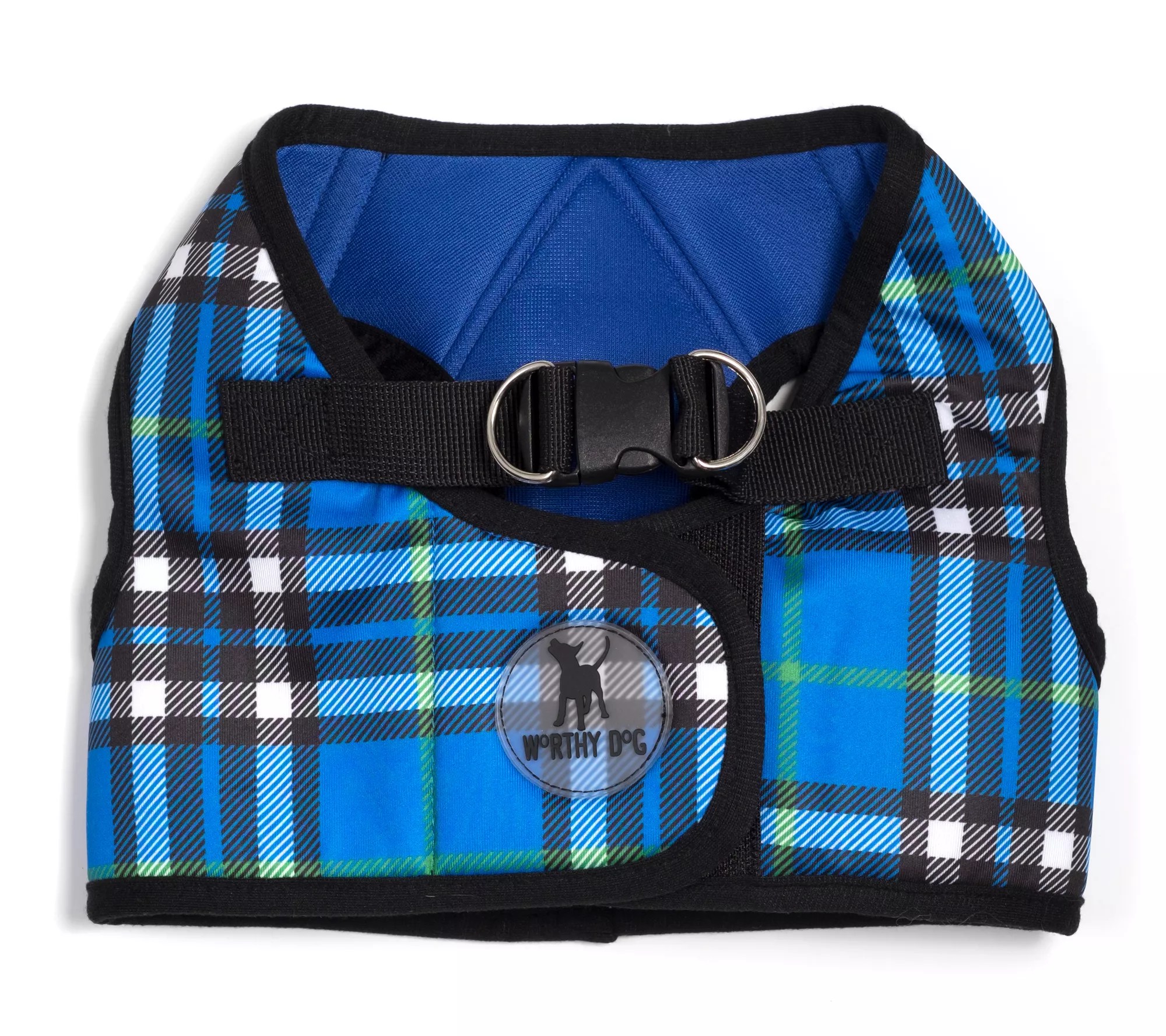 The Worthy Dog Blue Plaid Sidekick Harness