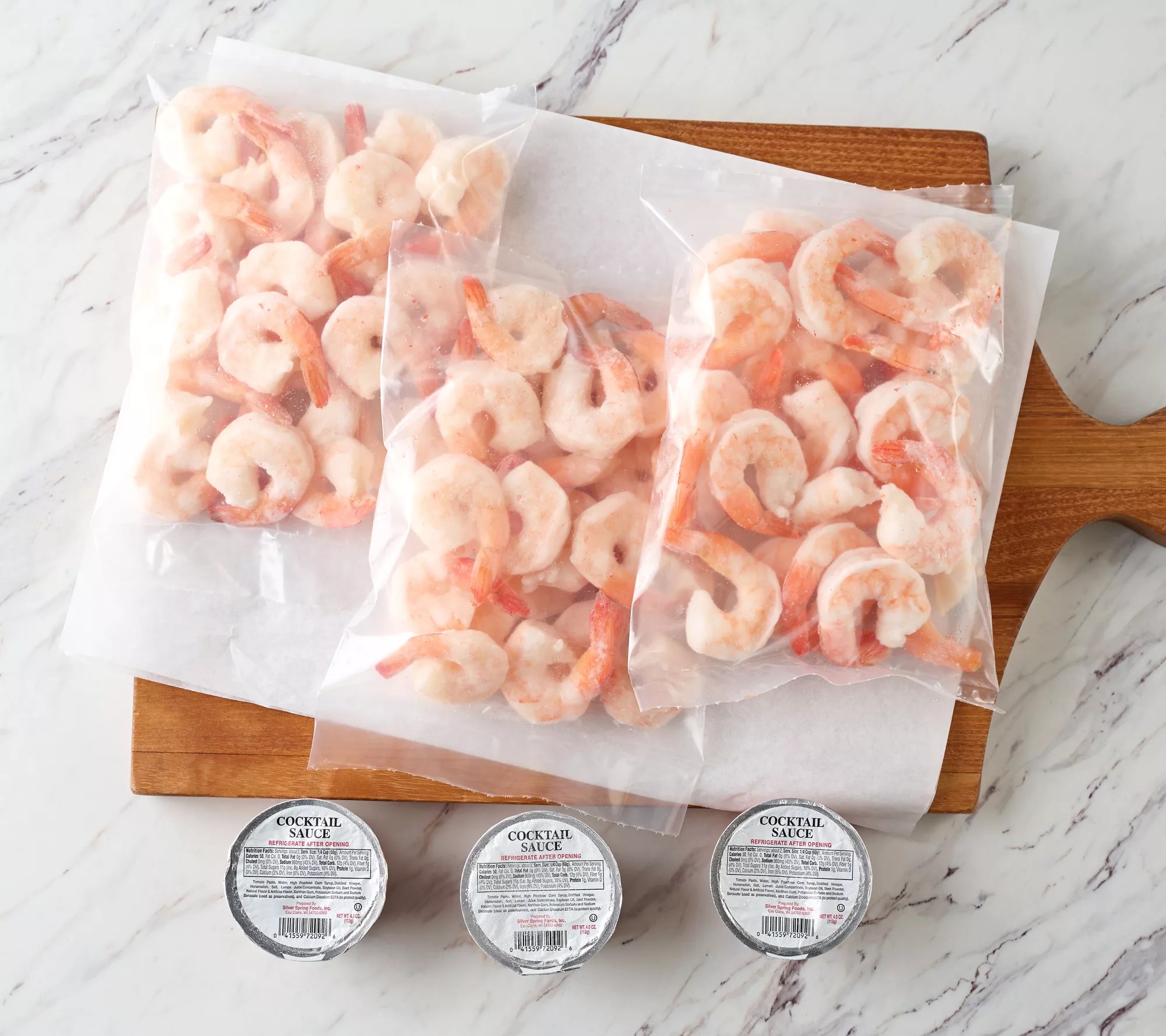 Anderson Seafood 3 lbs Cooked Cocktail Shrimp & 12 oz Cocktail Sauce