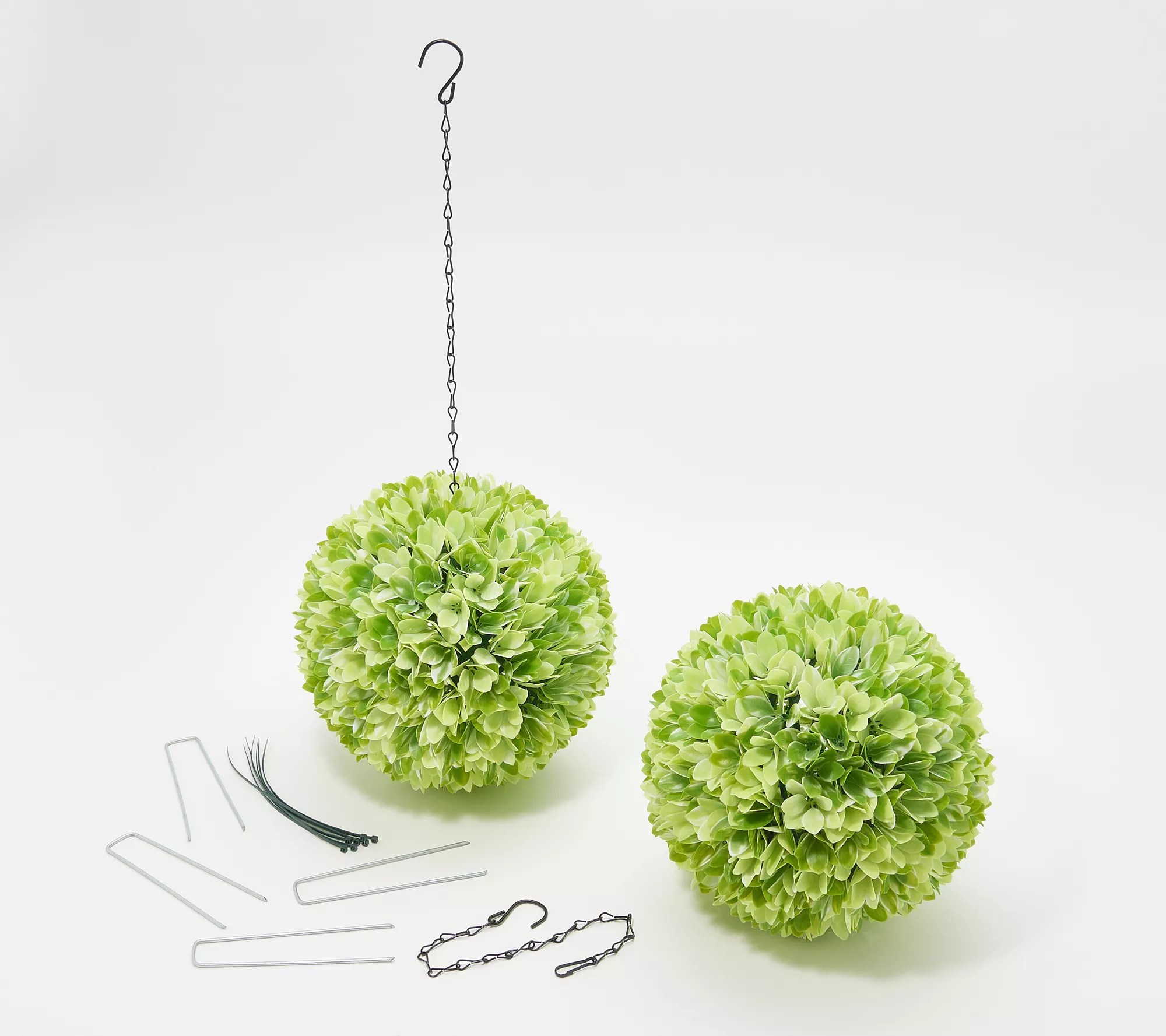 Wicker Park Set of (2) 11" Hydrangea Garden Spheres