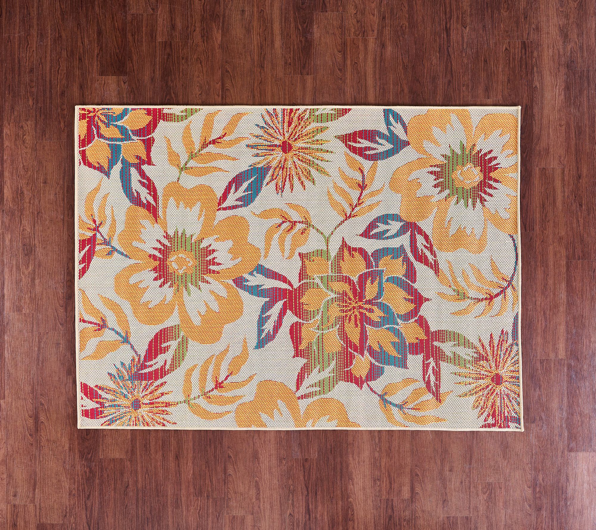 Veranda Living 7' x 10' Optical Botanical In/Outdoor Rug