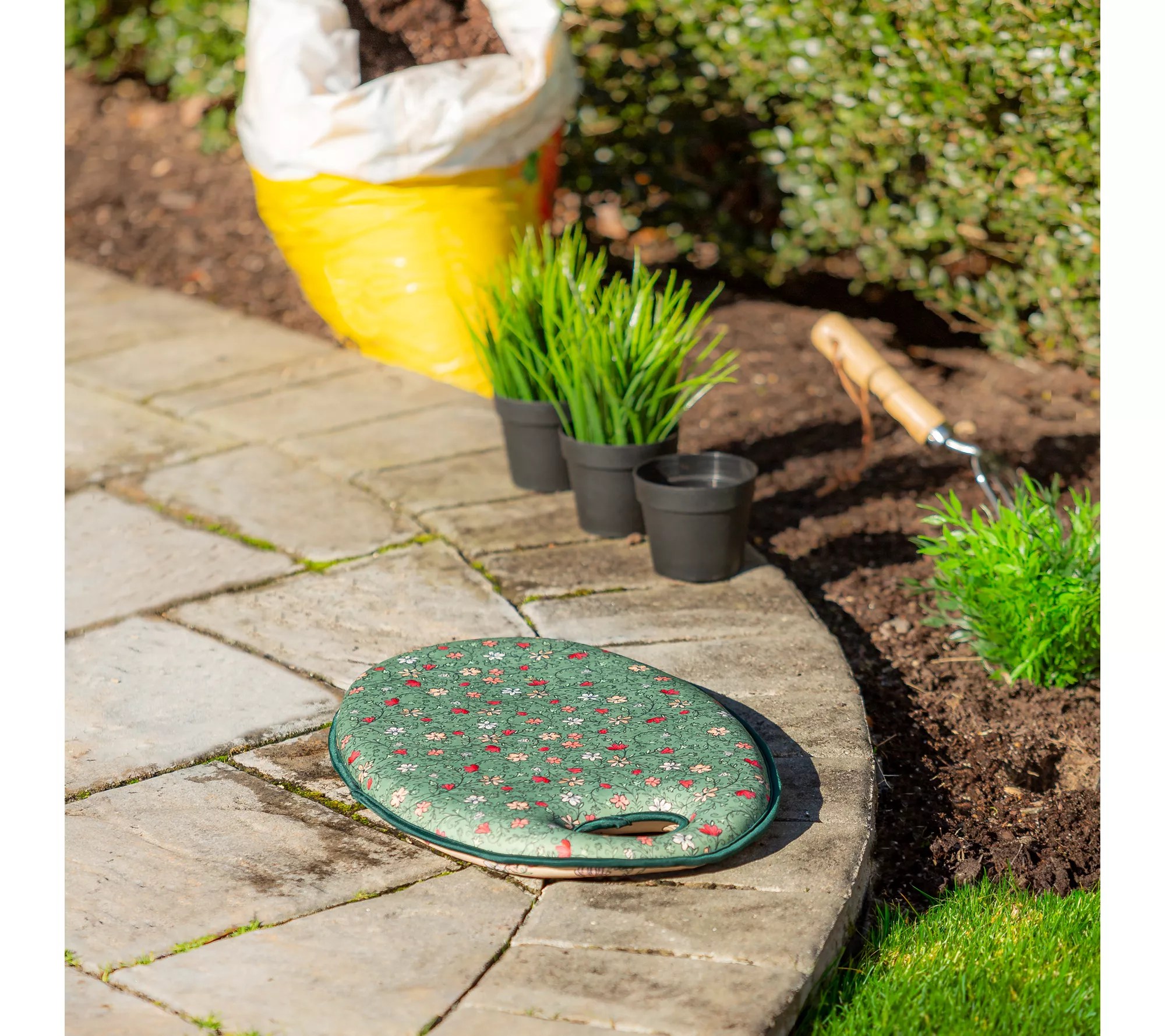 Evergreen Reversible Floral Garden Kneeler