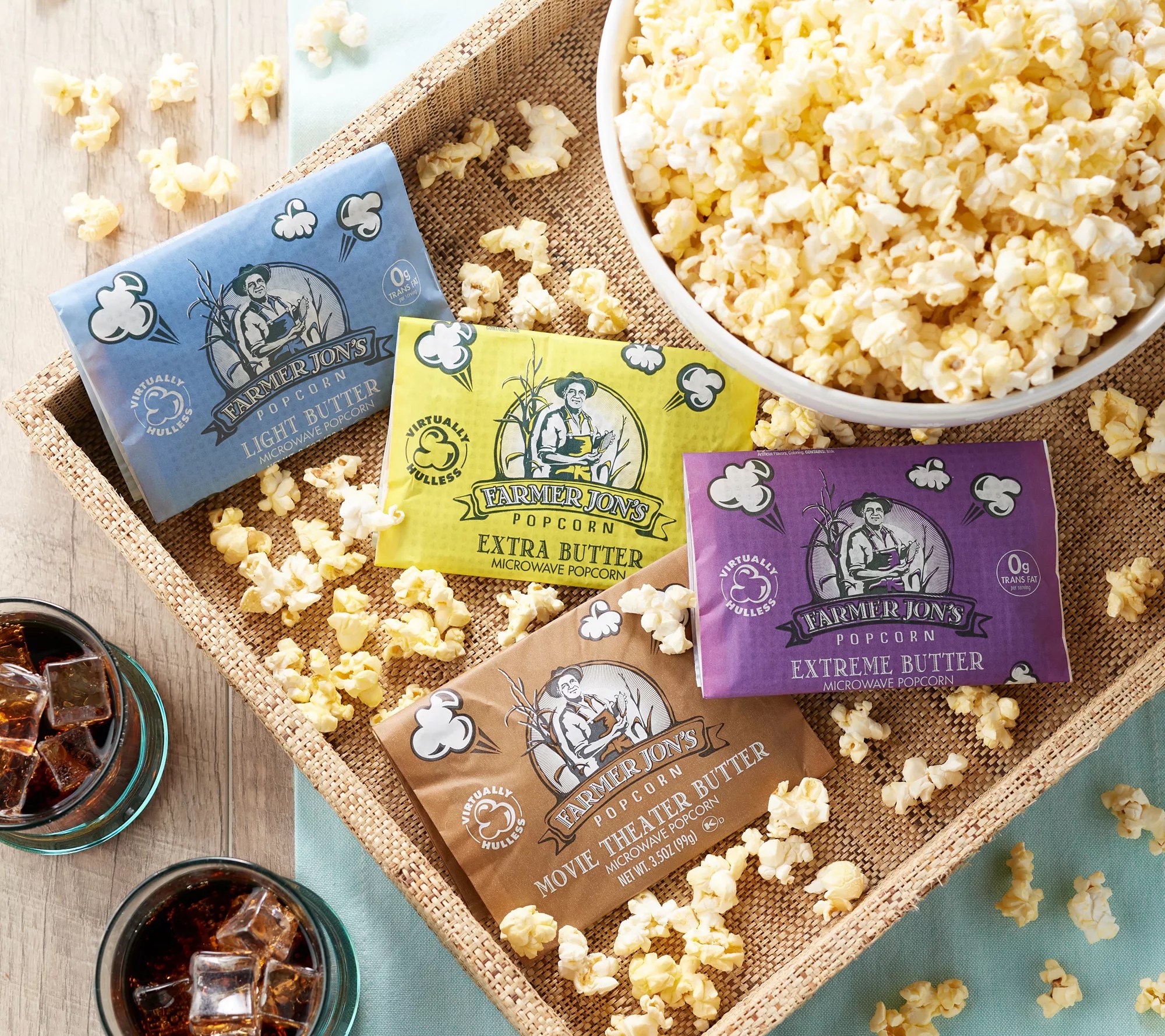 Farmer Jon's (16) 3.5oz Bags Microwave Popcorn AutoDelivery