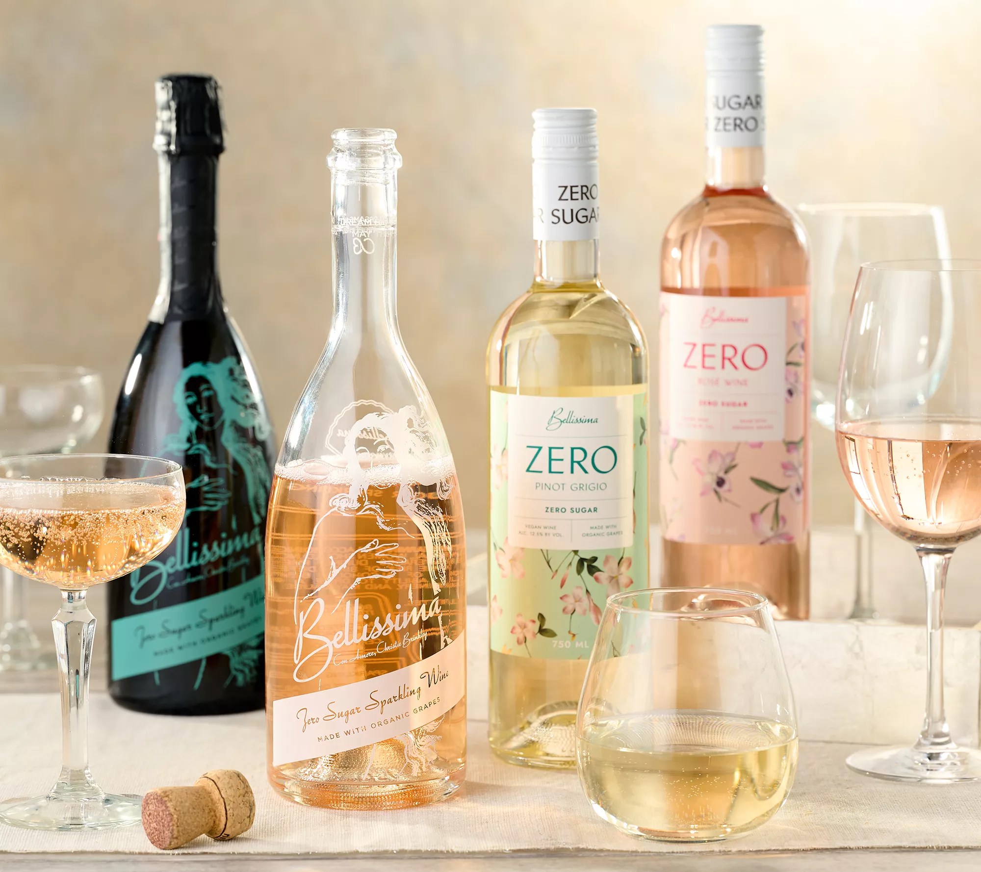 Bellissima by Christie Brinkley Wine & Prosecco Zero Sugar 12Btl Set