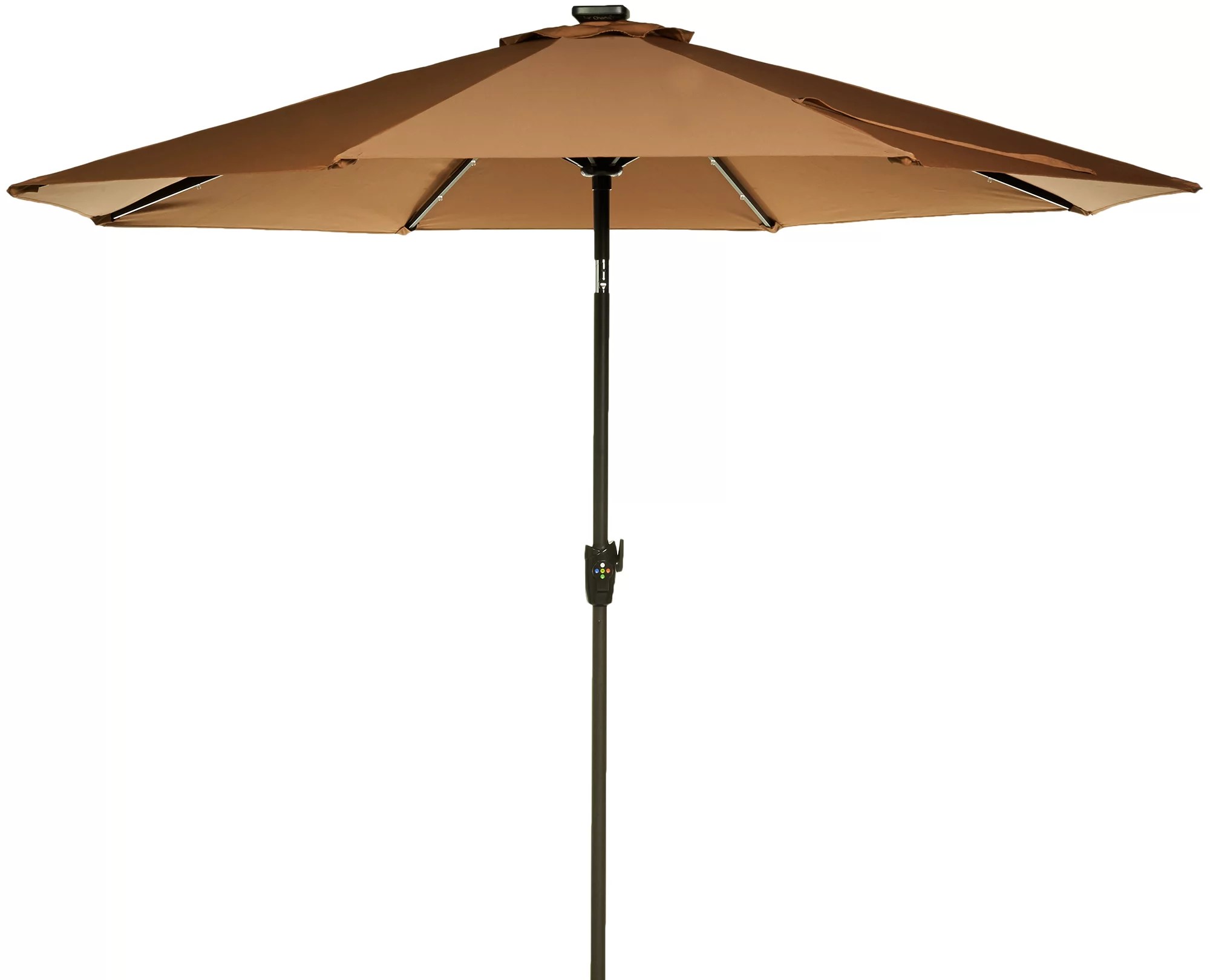 AtLeisure 9' Solar Umbrella w/ White & Color Changing Lights