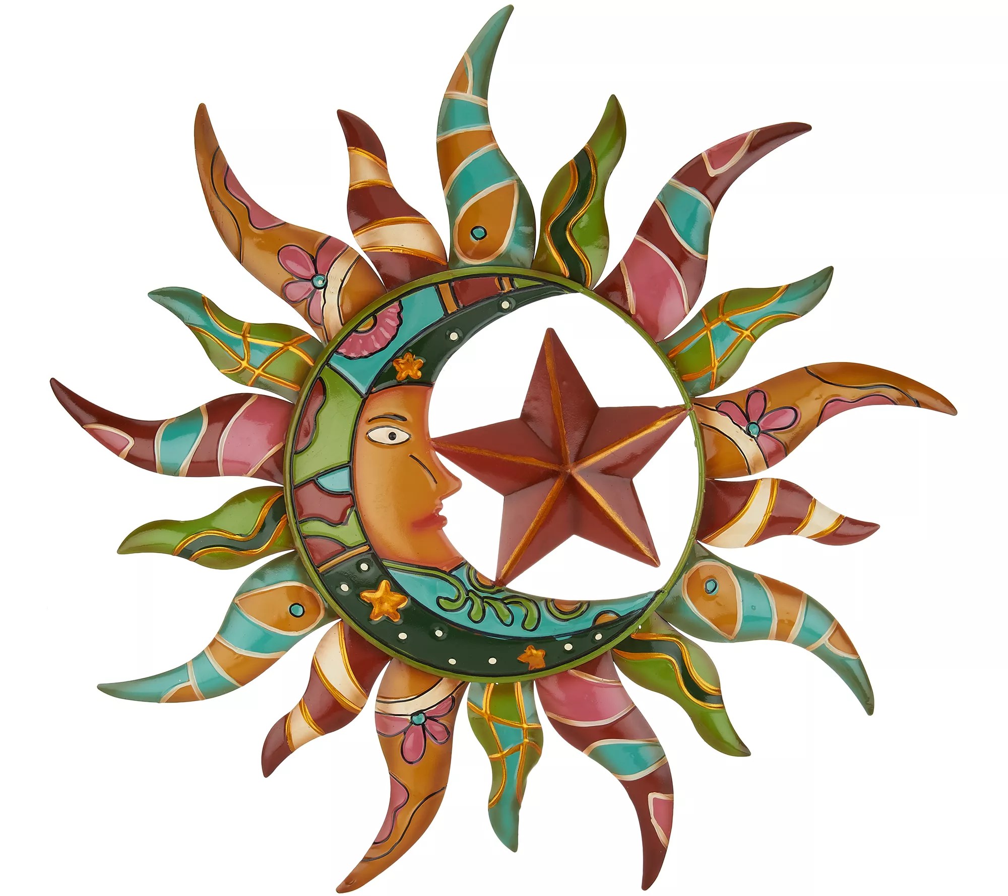 Plow & Hearth Talavera Sun & Moon Wall Art