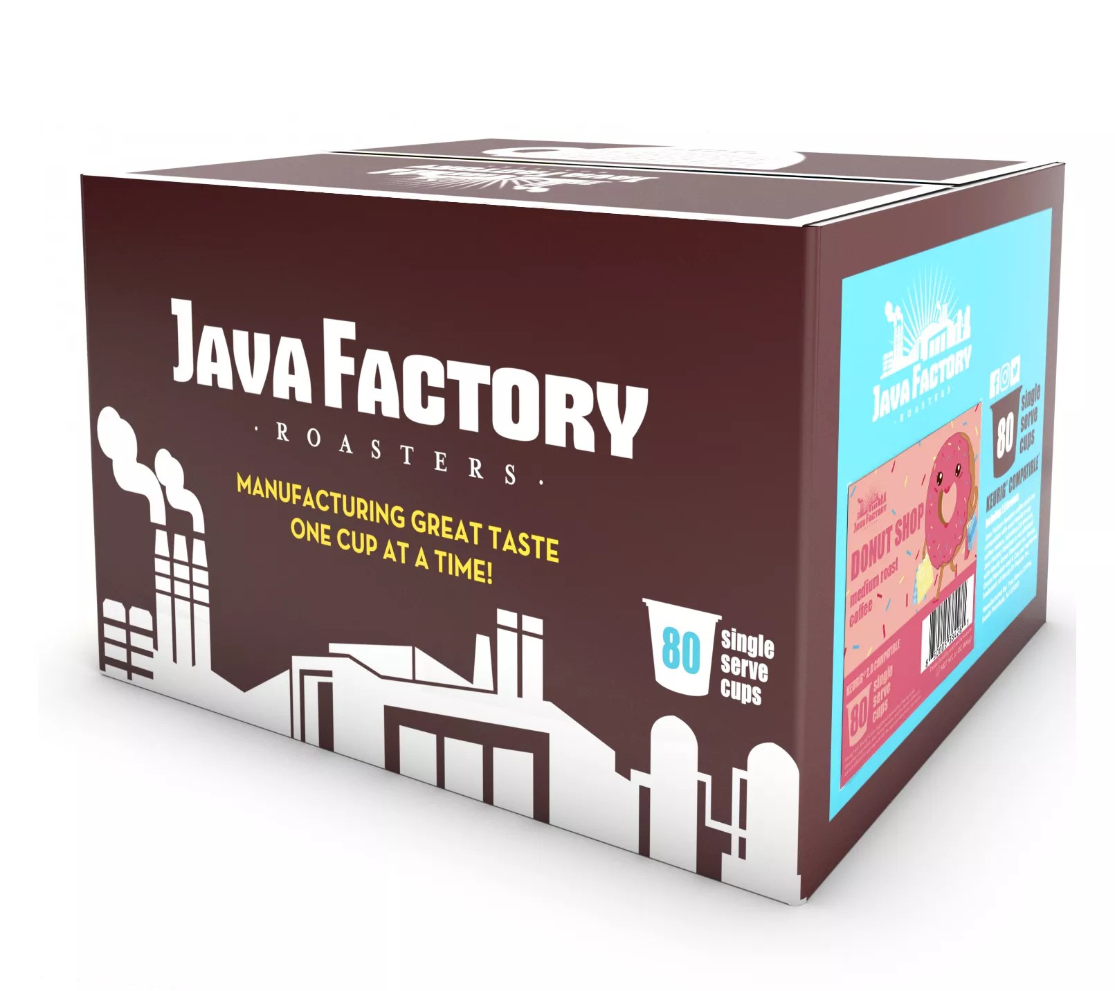 Java Factory 80Count Donut Shop Blend Coffee Pods