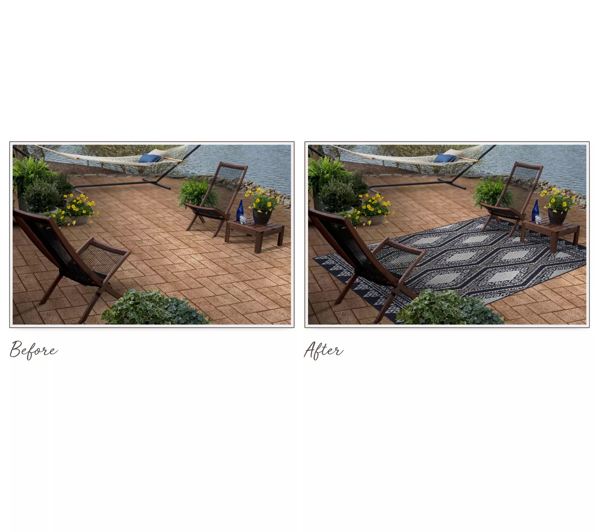 Scott Living 5' x 7' Diamond Design Indoor/Outdoor Woven Rug