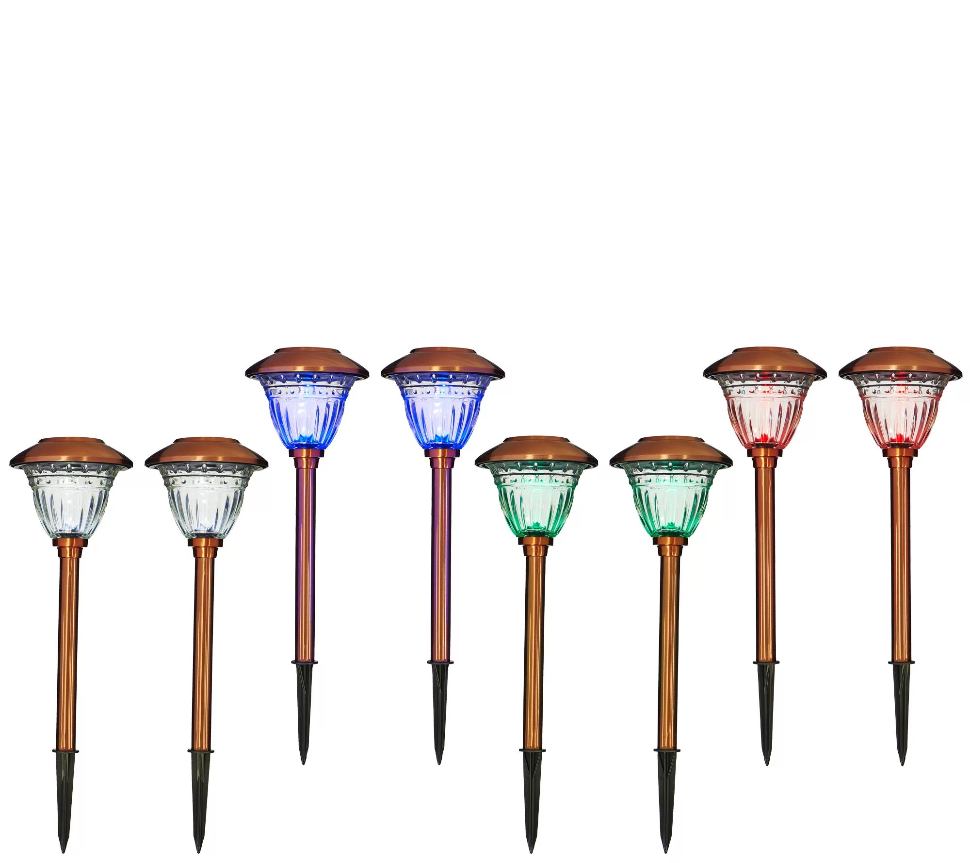 "As Is" Energizer 8 Pc Color on Demand All Seasons Solar Light Set