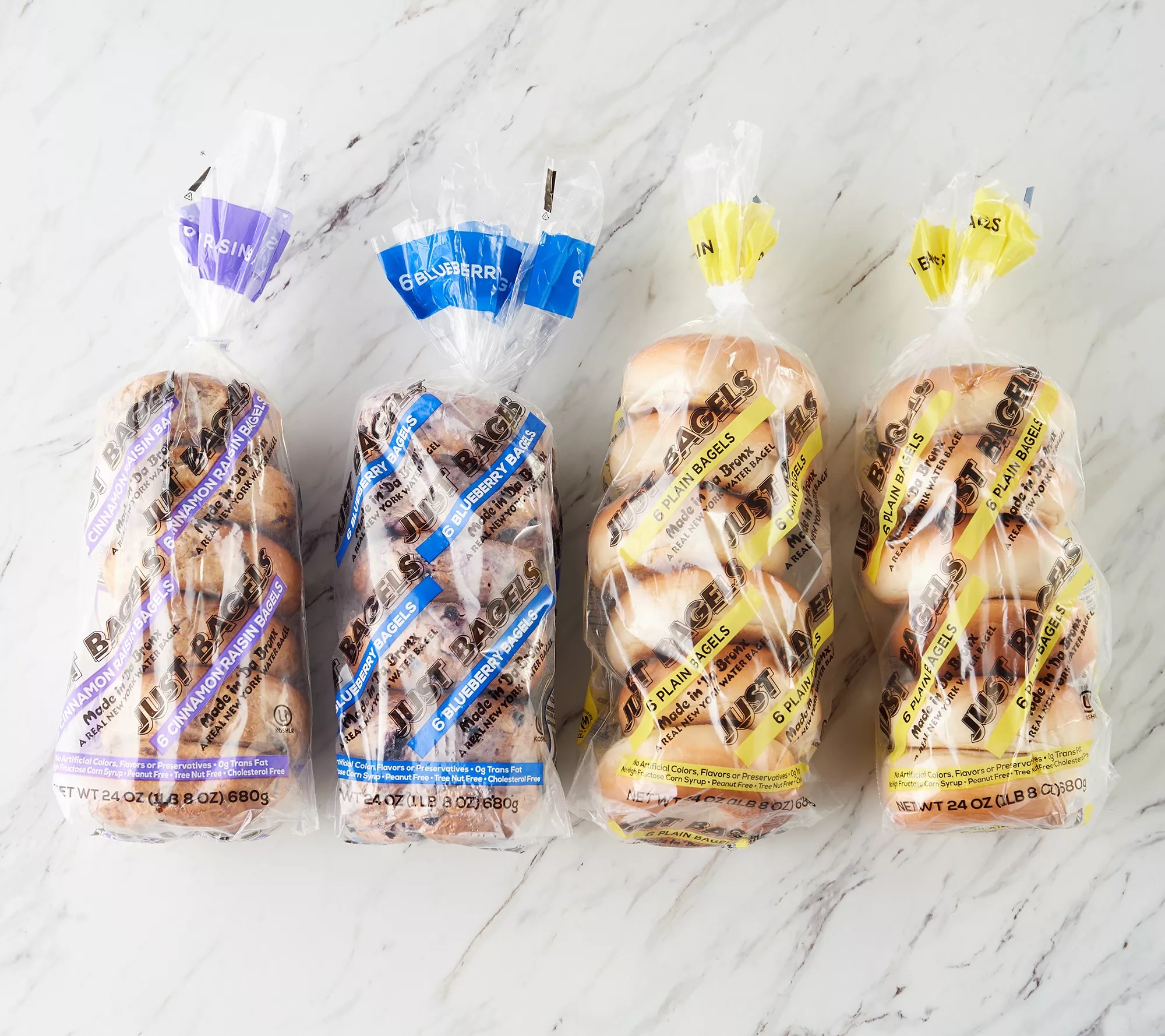 Just Bagels (24)4oz. NYC Kettle Boiled Bagel Sampler