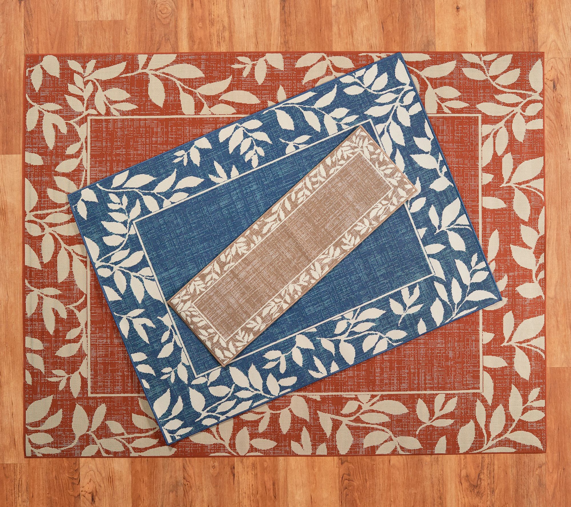 Veranda Living Botanical Border Indoor/Outdoor Rug