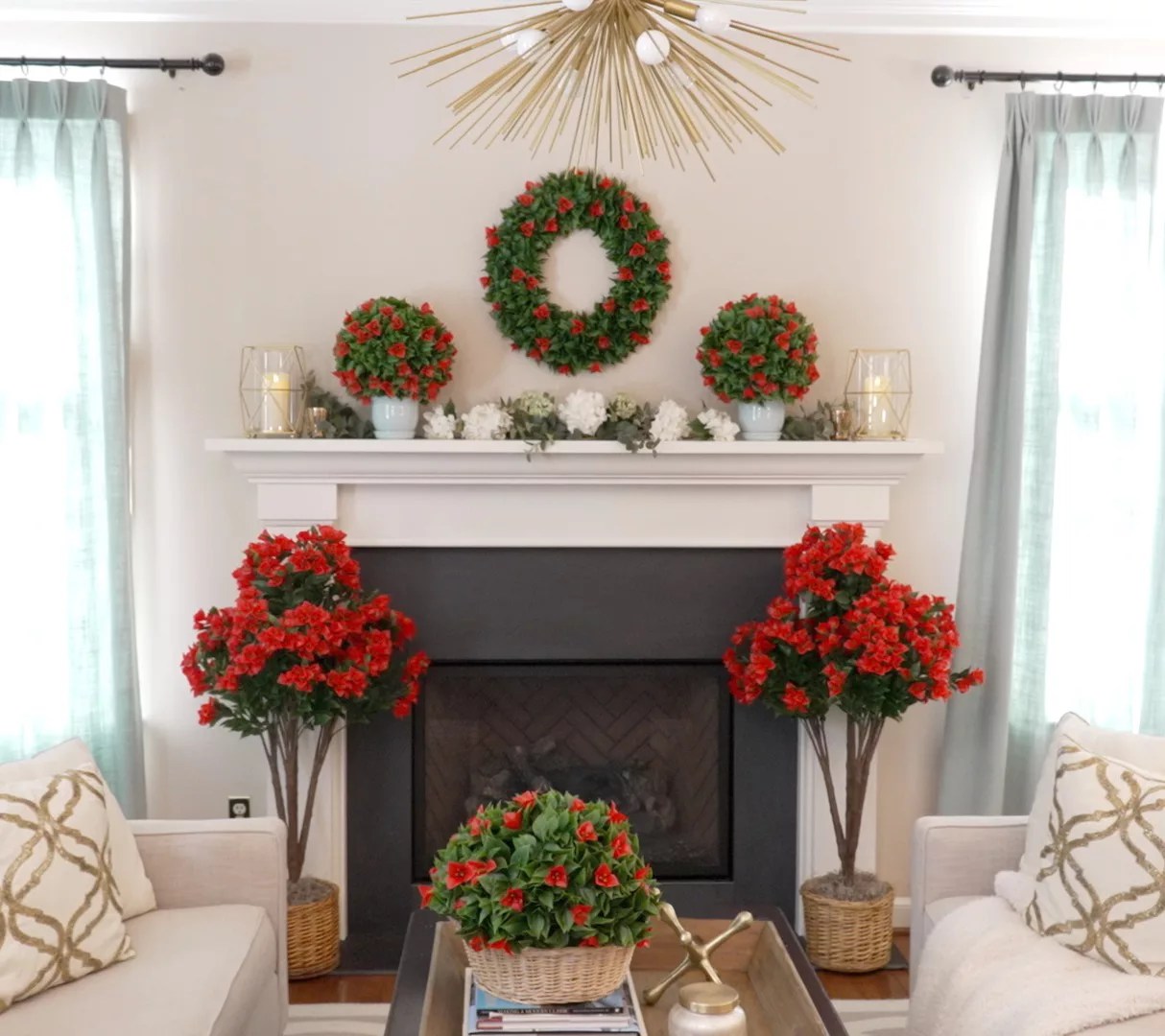 Wicker Park Faux Bougainvillea 21" Wreath