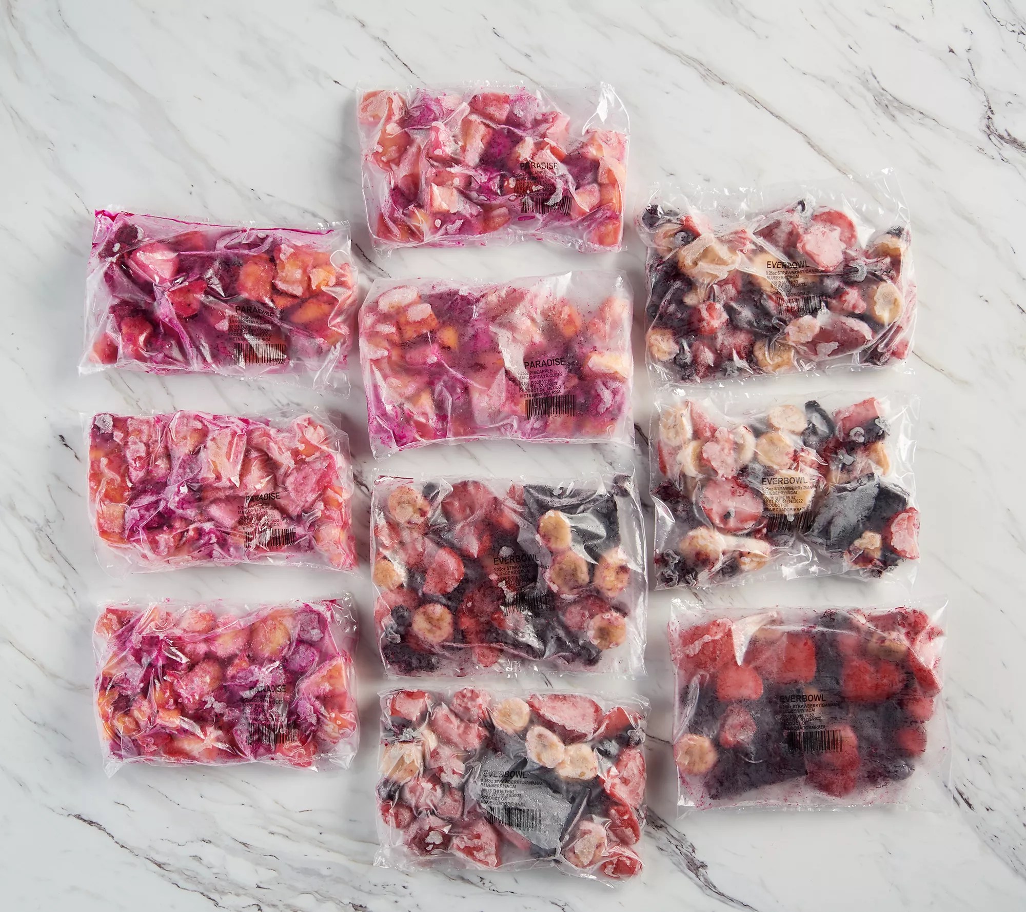 Everbowl (10) ReadytoBlend Frozen Fruit Smoothie Packs