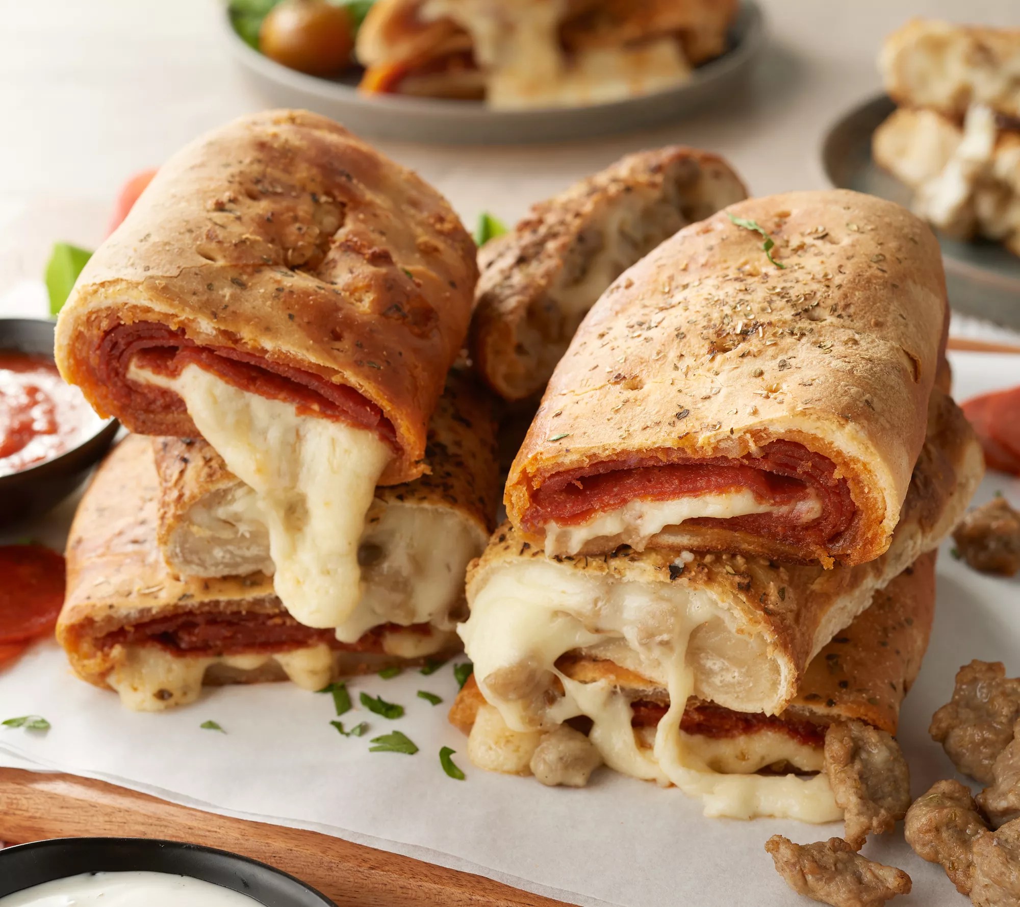 (6) 12oz Pretzel Dough Stromboli AutoDelivery