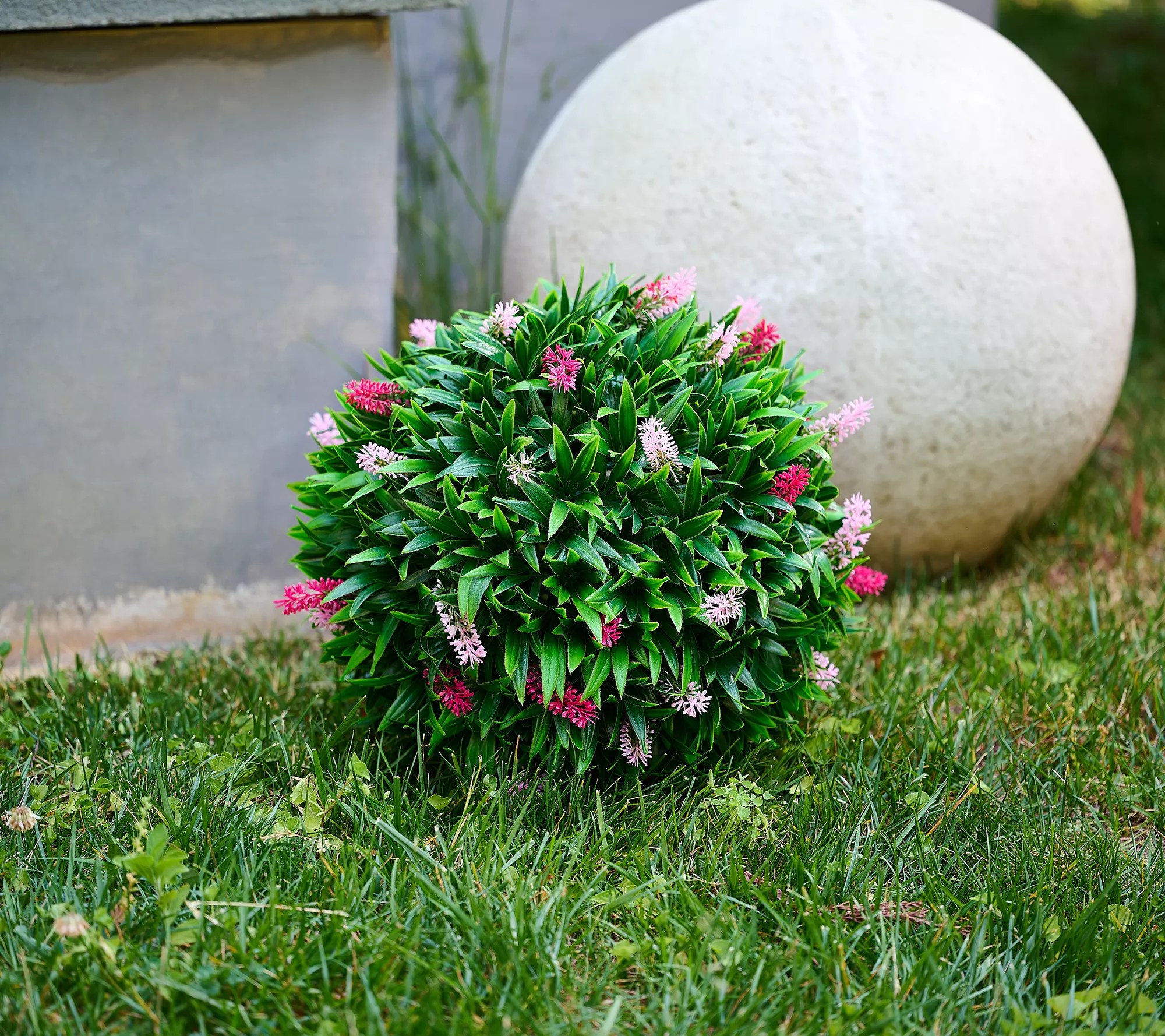 "As Is" Wicker Park 15" Faux Lavender Outdoor Safe Garden Sphere