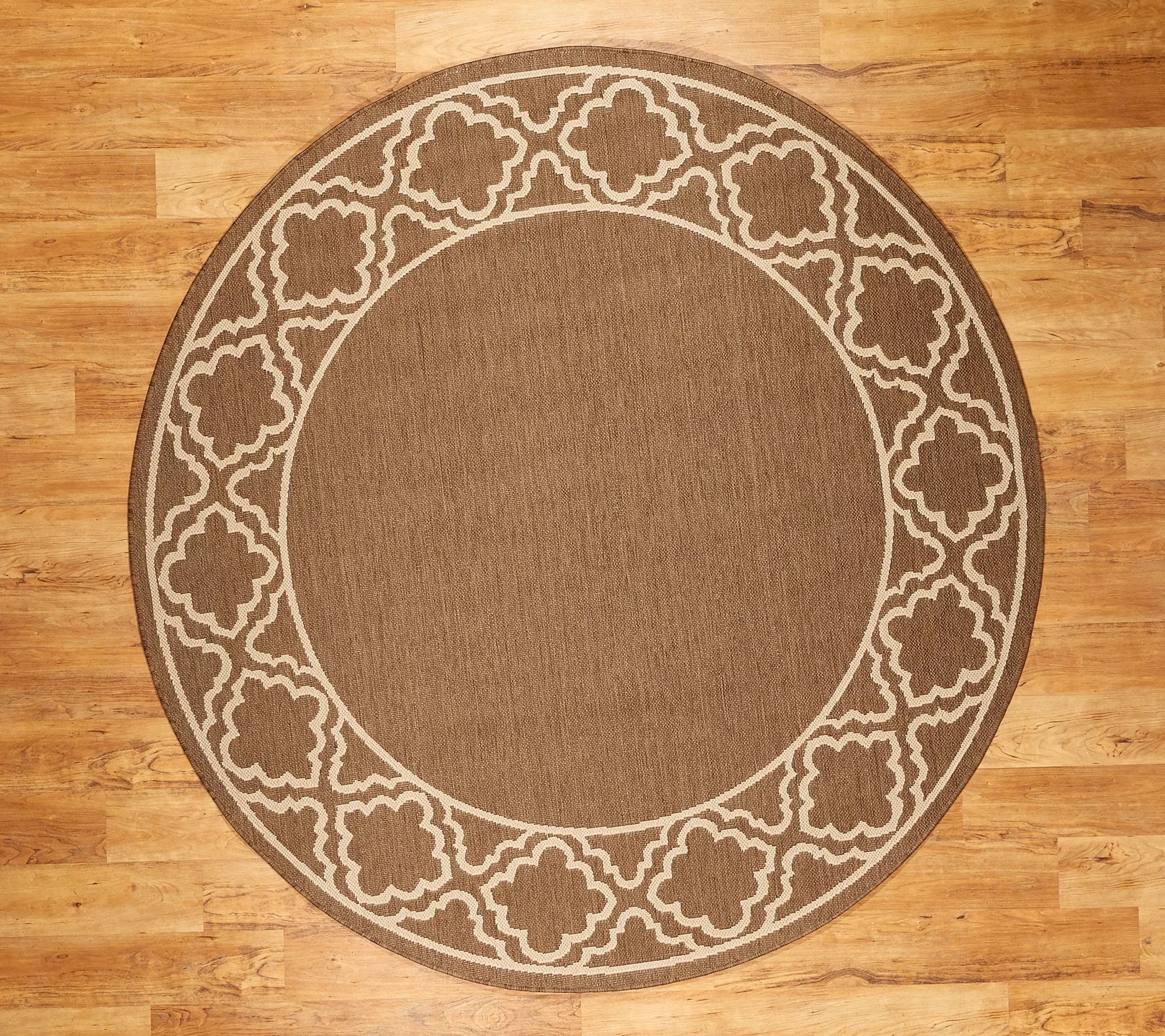 Veranda Living 78" Round Ogee Border Indoor/Outdoor Reversible Rug