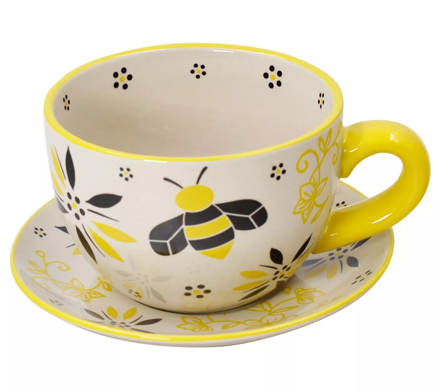 Temptations Outdoor Centertaining Teacup Planter with Saucer