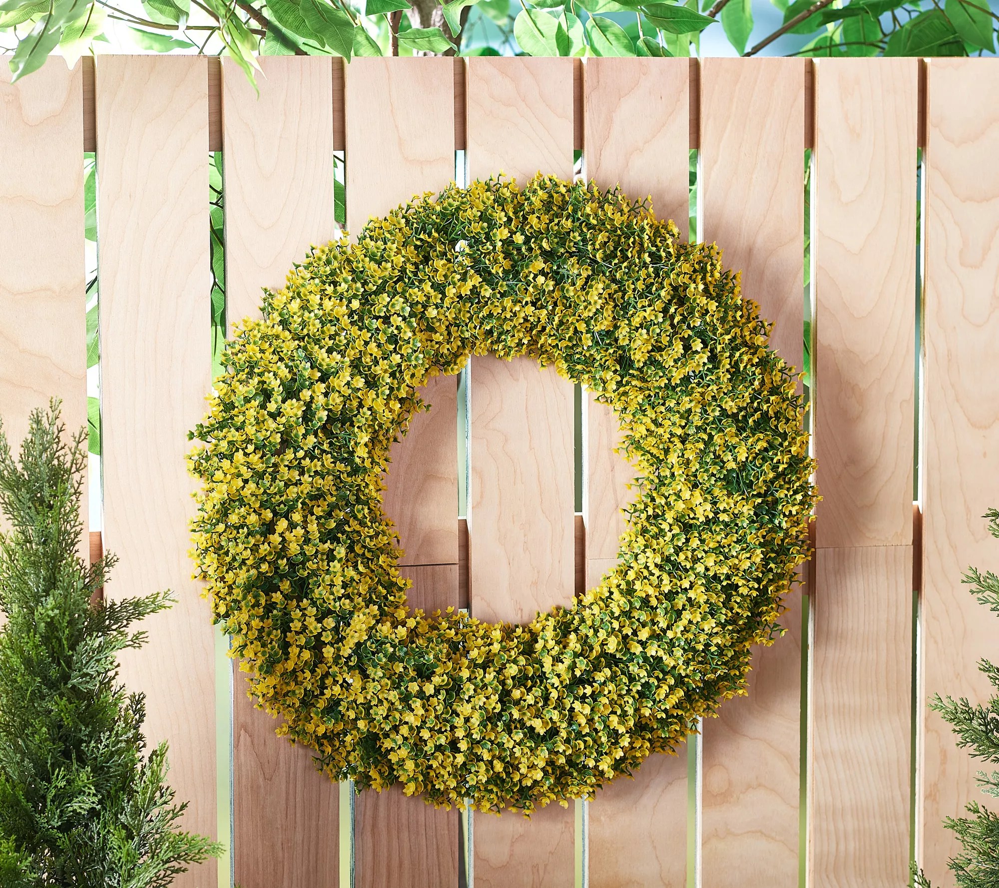 "As Is" Wicker Park 23" Faux Floral Indoor/Outdoor Wreath