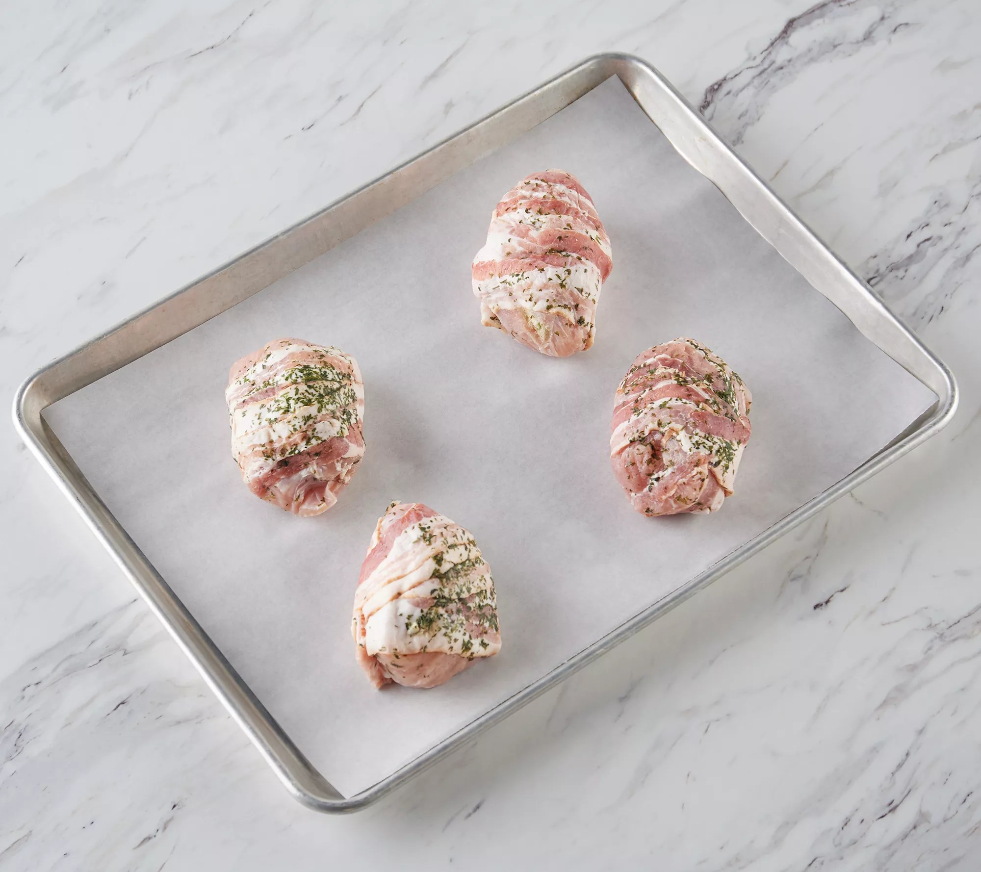 Corky's BBQ (4) 8oz Bacon Wrapped Stuffed Turkey Breast