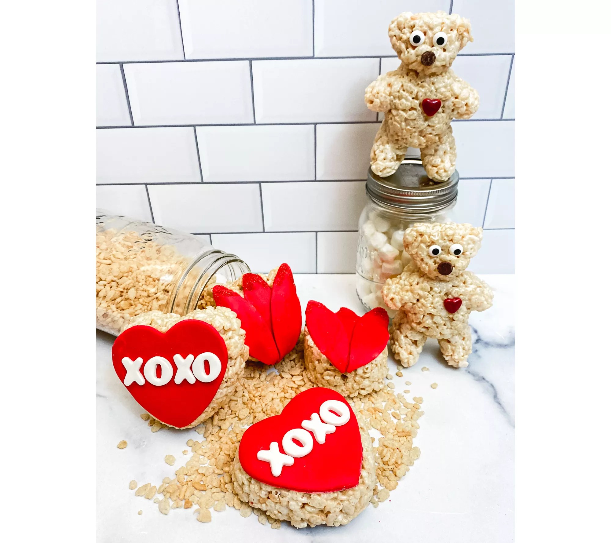 Creative Crispies 6Pc Valentine's Flowers Treat Basket