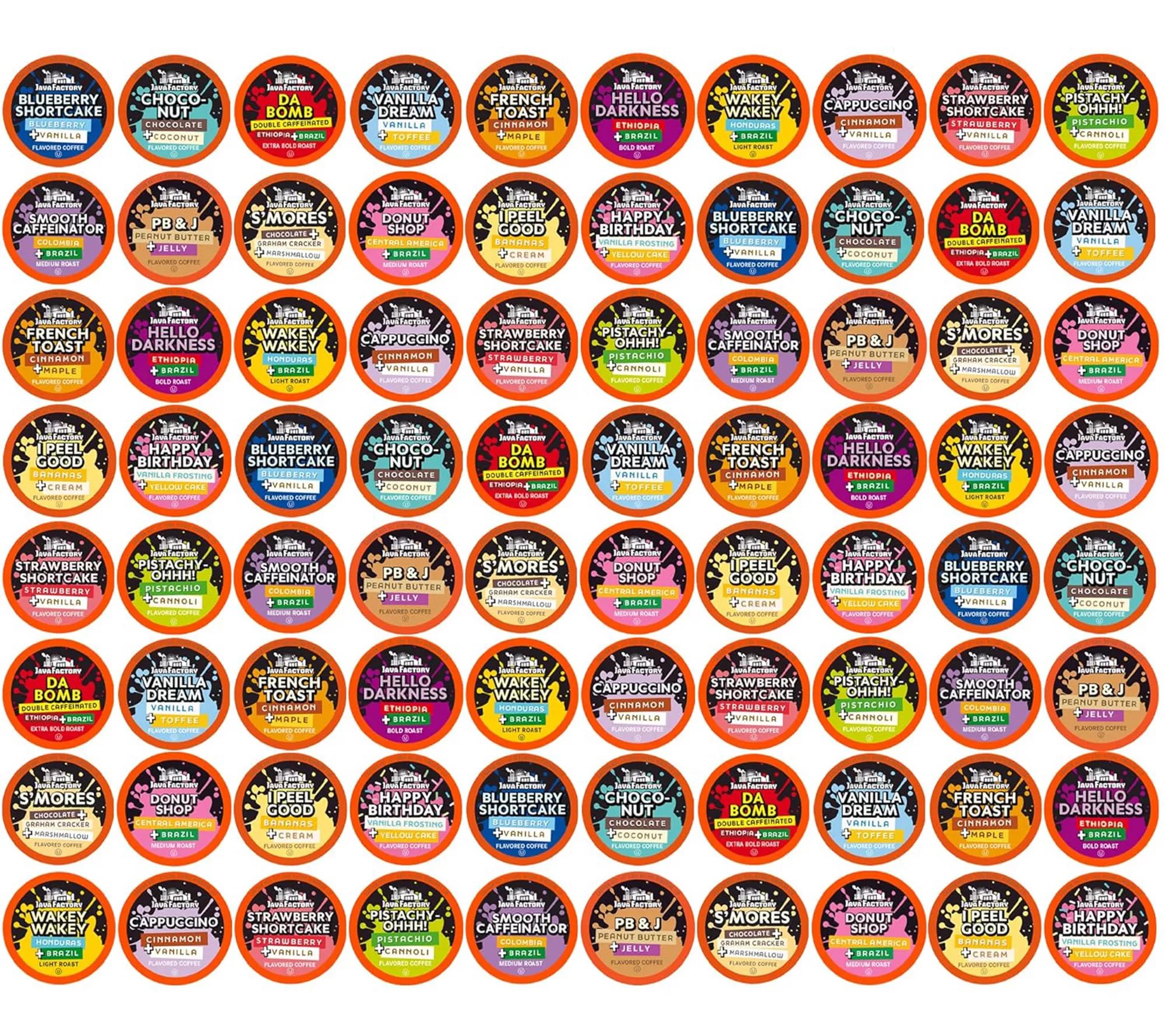 Java Factory 80Count Assorted Coffee Pods