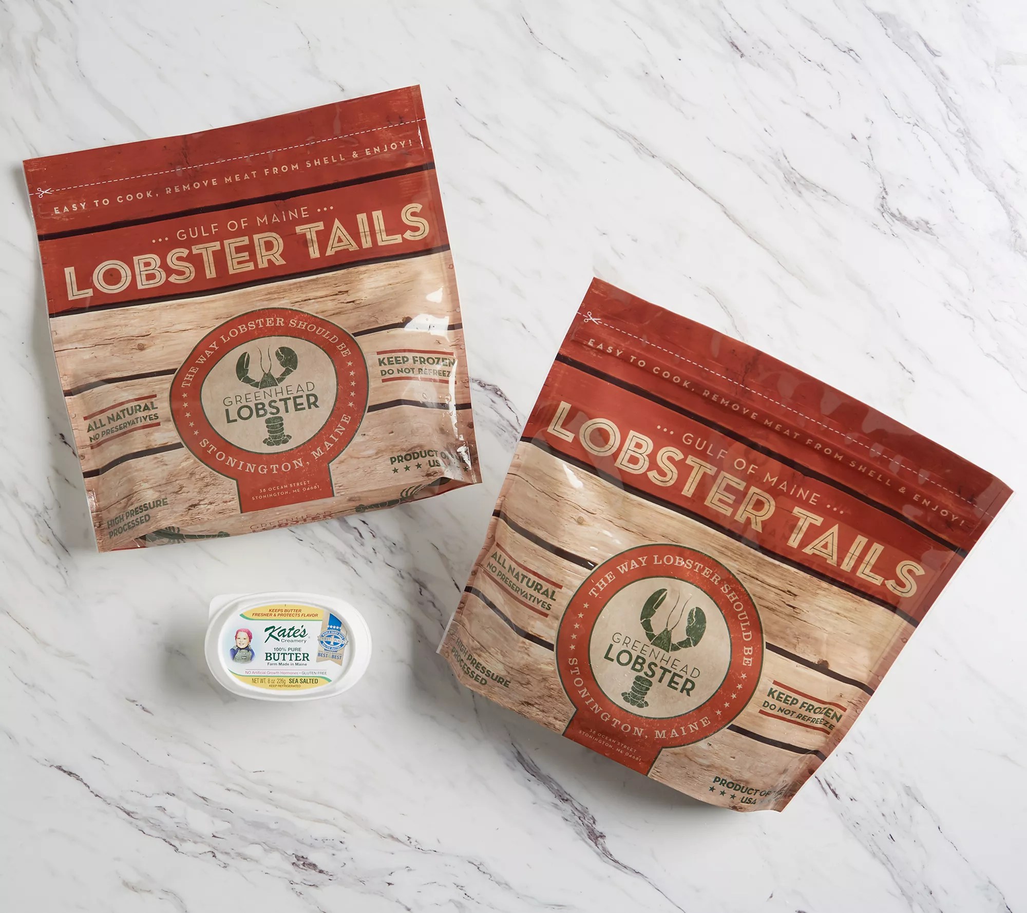 Greenhead Lobster (12) 4oz HPP Maine Lobster Tails w/ Butter